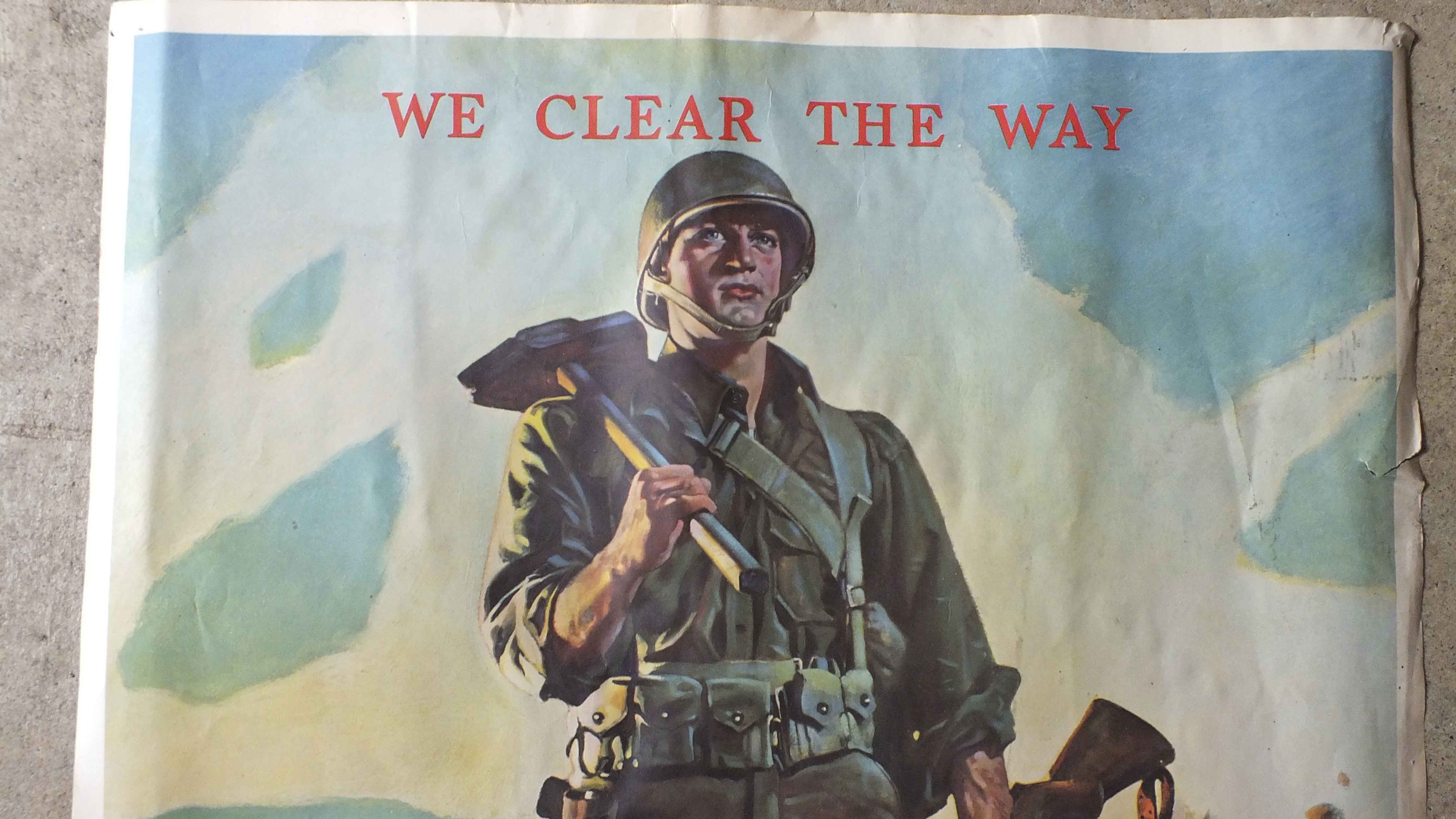 1942 "We Clear The Way" World War II Poster