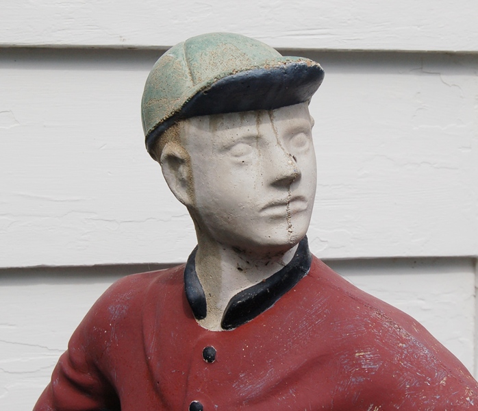 Concrete Lawn Jockey with Lantern