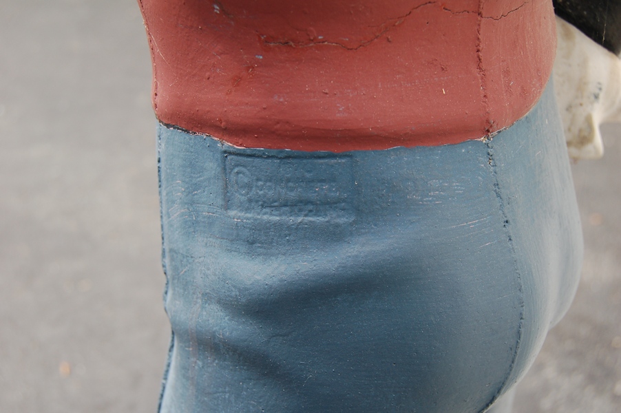 Concrete Lawn Jockey with Lantern