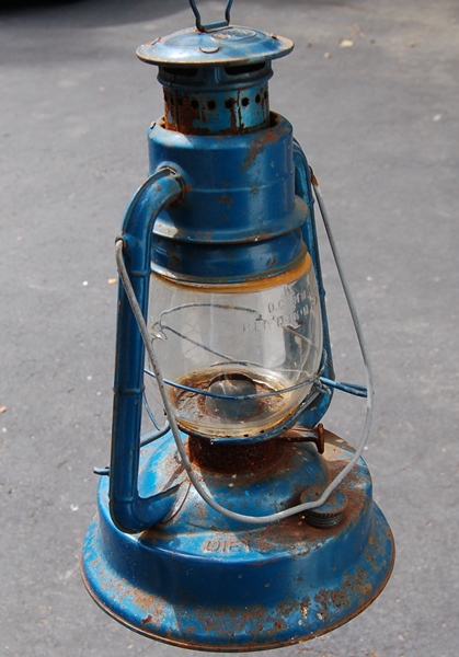Concrete Lawn Jockey with Lantern
