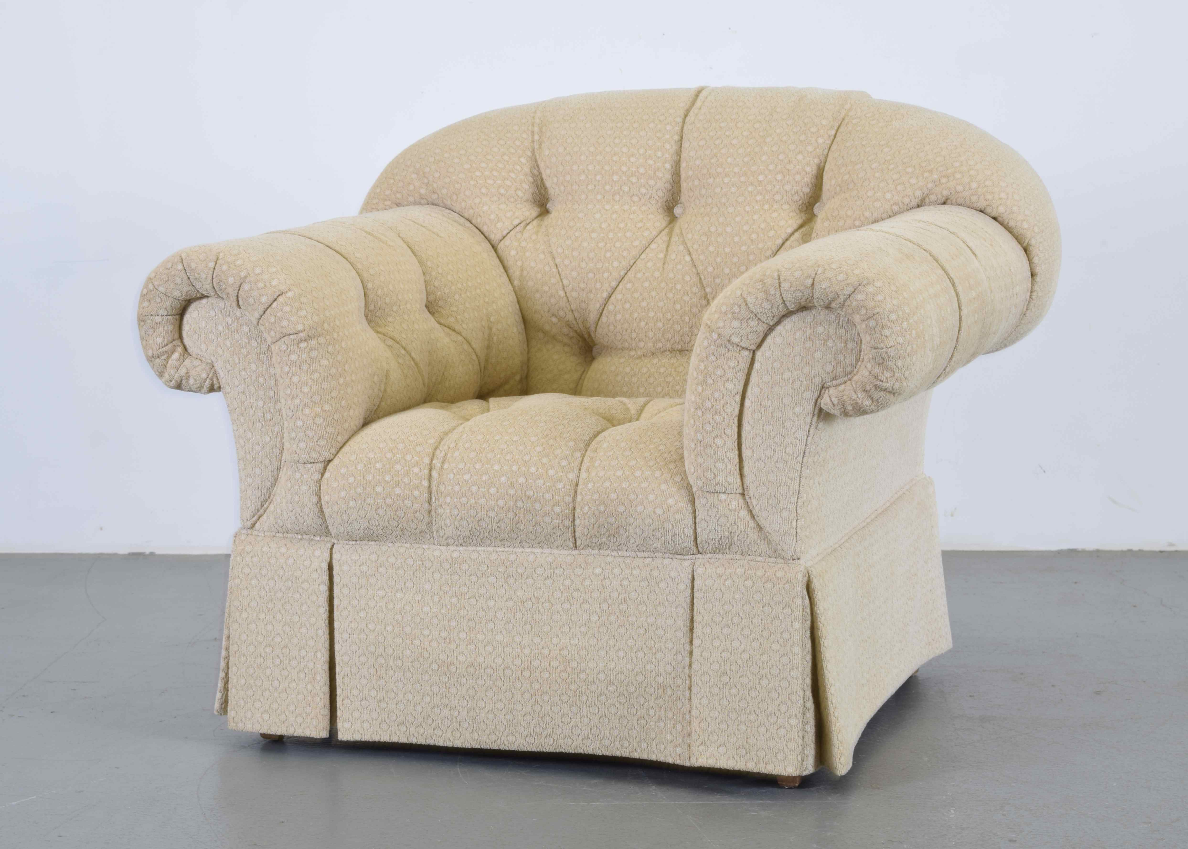 Drexel Heritage Chenille Overstuffed Armchair