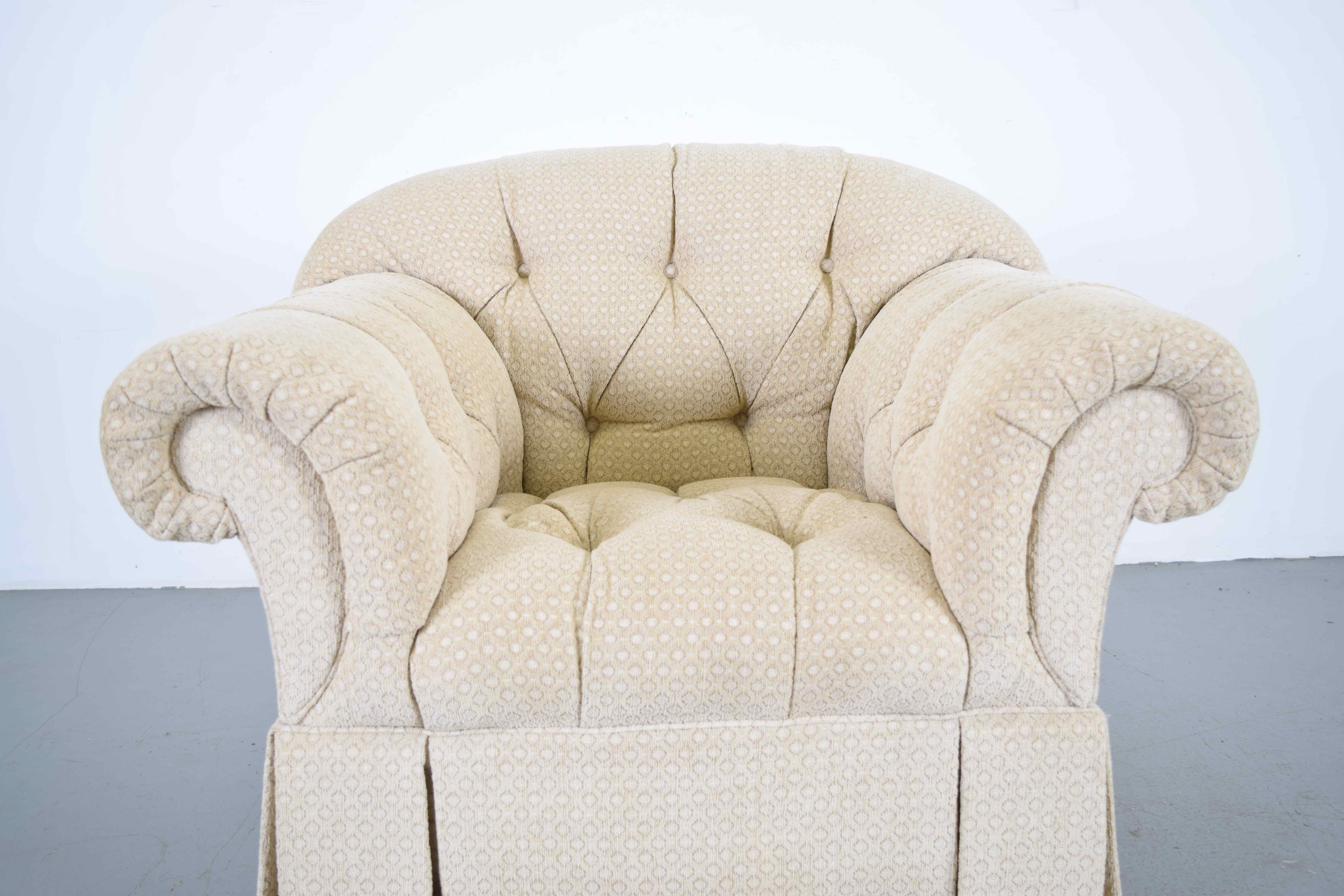 Drexel Heritage Chenille Overstuffed Armchair