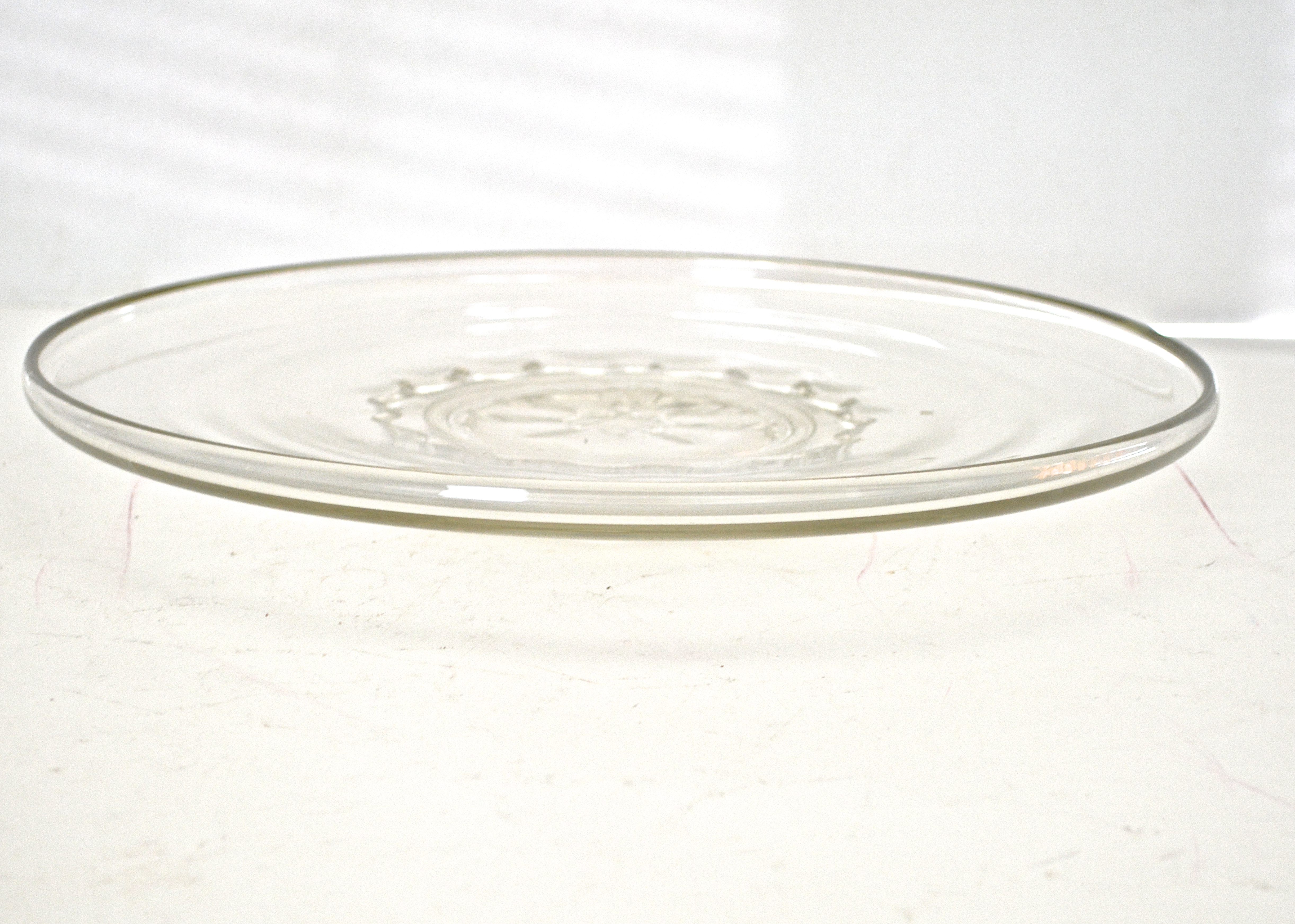 Nine Decorative Glass Trays Including Walther-Glas Canape Tray