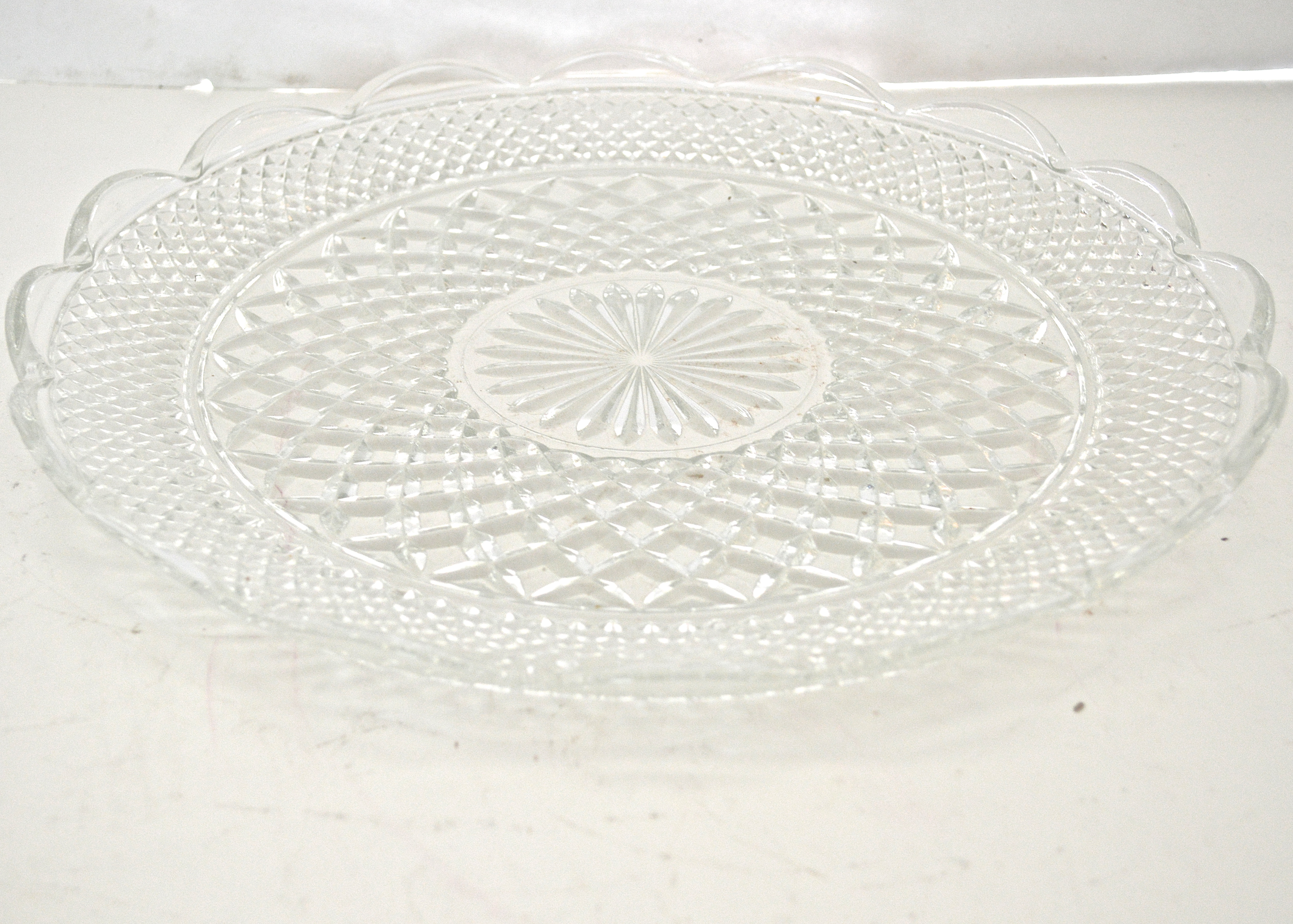Nine Decorative Glass Trays Including Walther-Glas Canape Tray