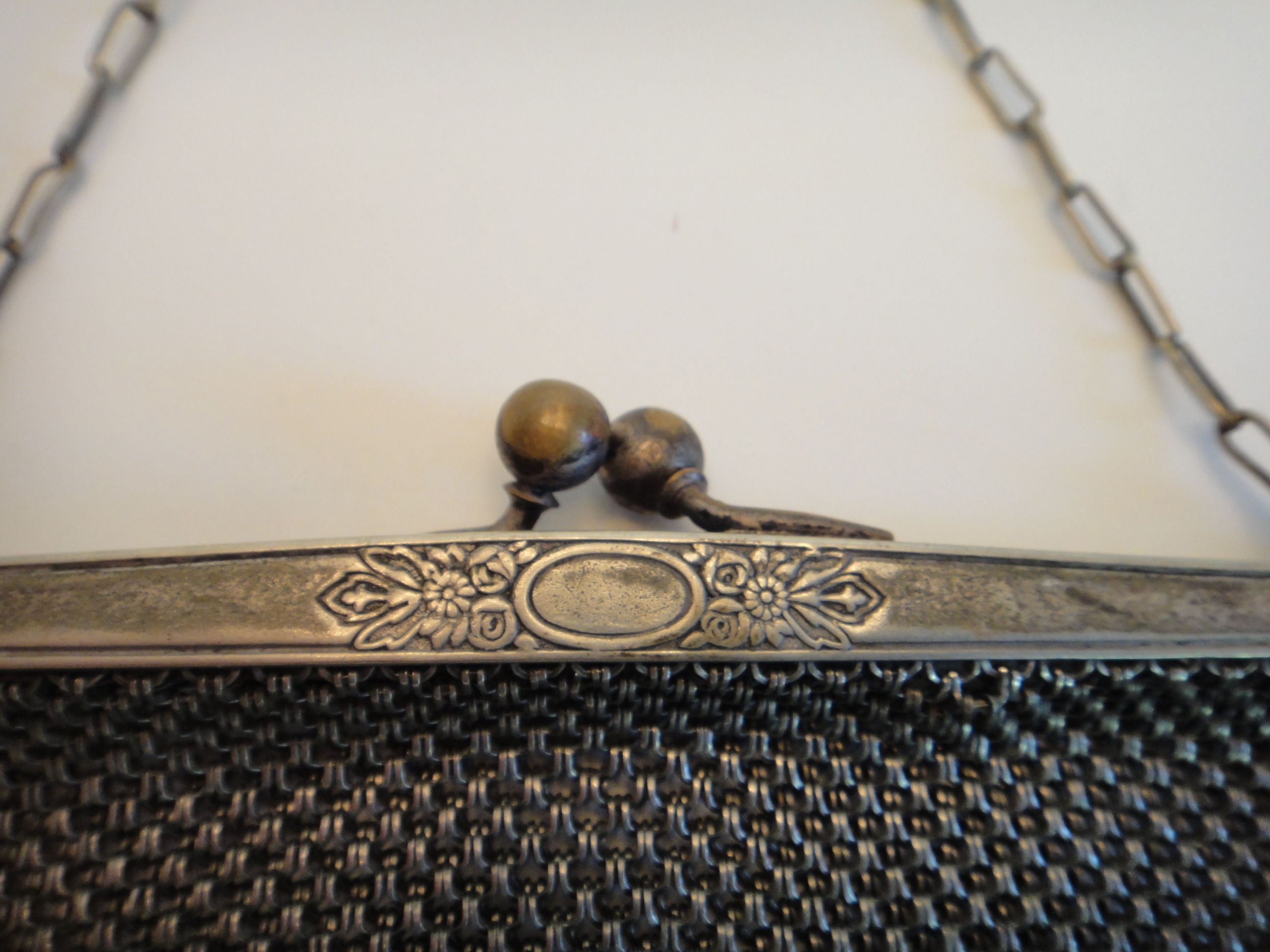 Antique German Silver & Mesh Purse