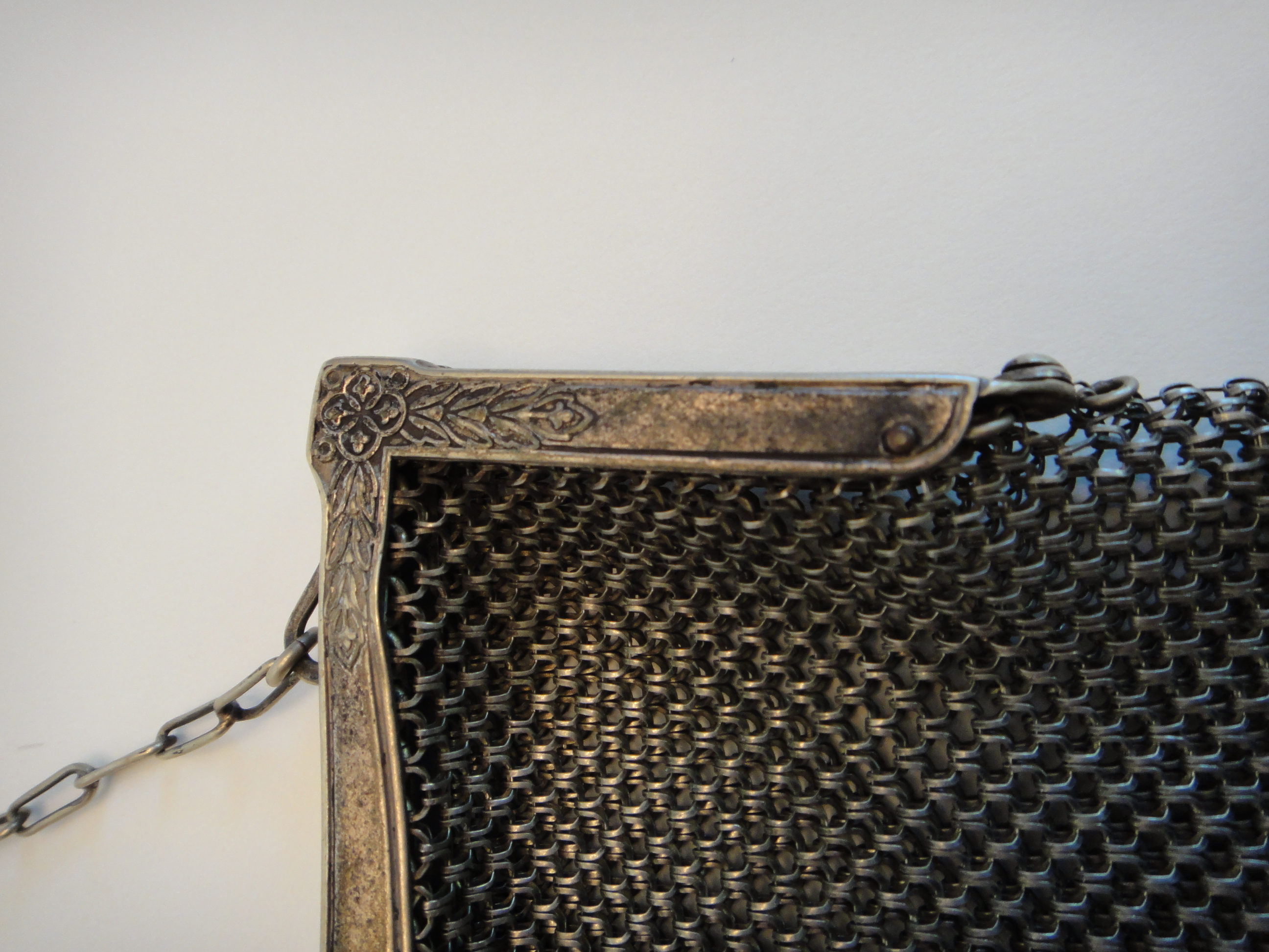 Antique German Silver & Mesh Purse