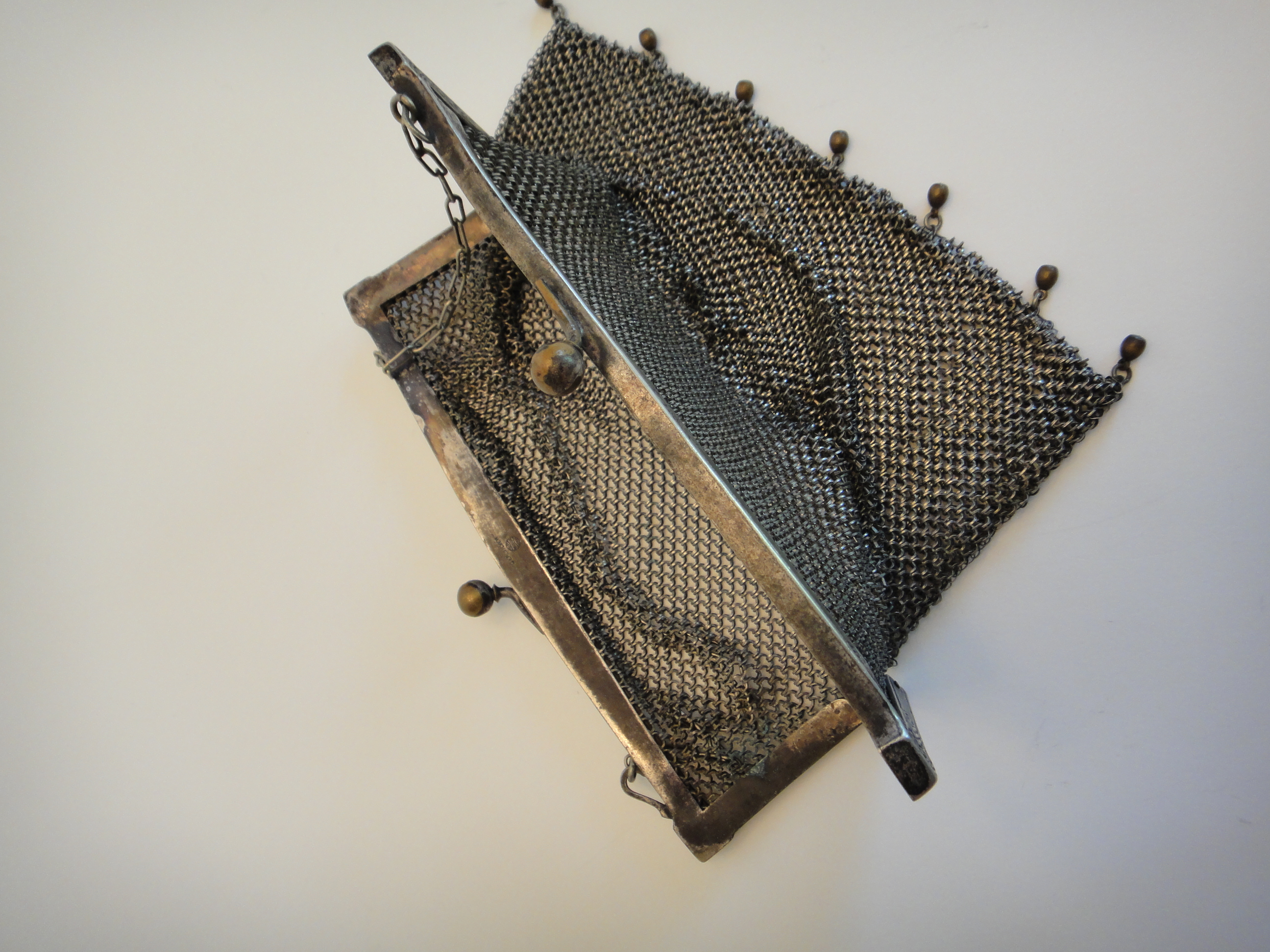 Antique German Silver & Mesh Purse