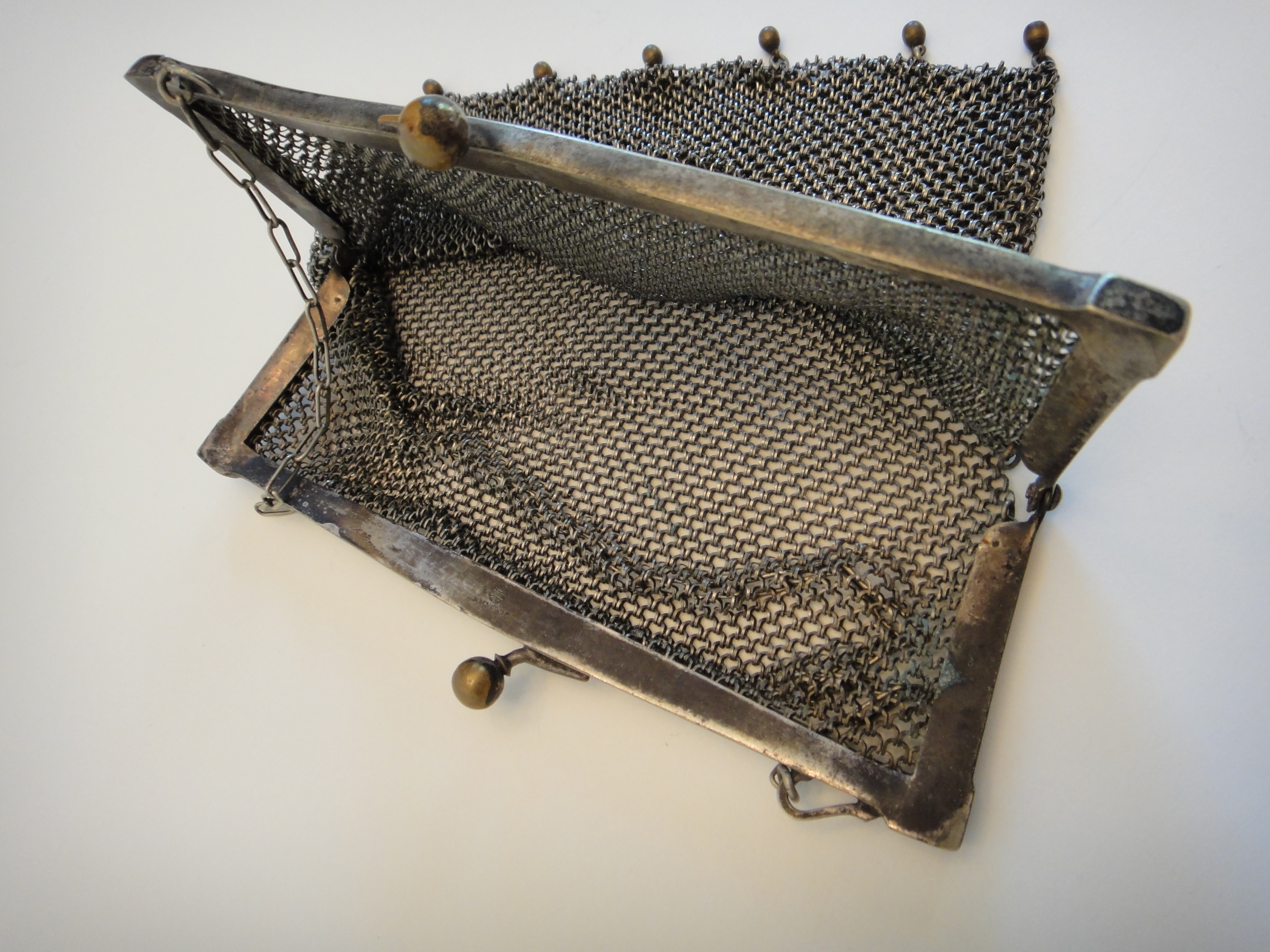 Antique German Silver & Mesh Purse