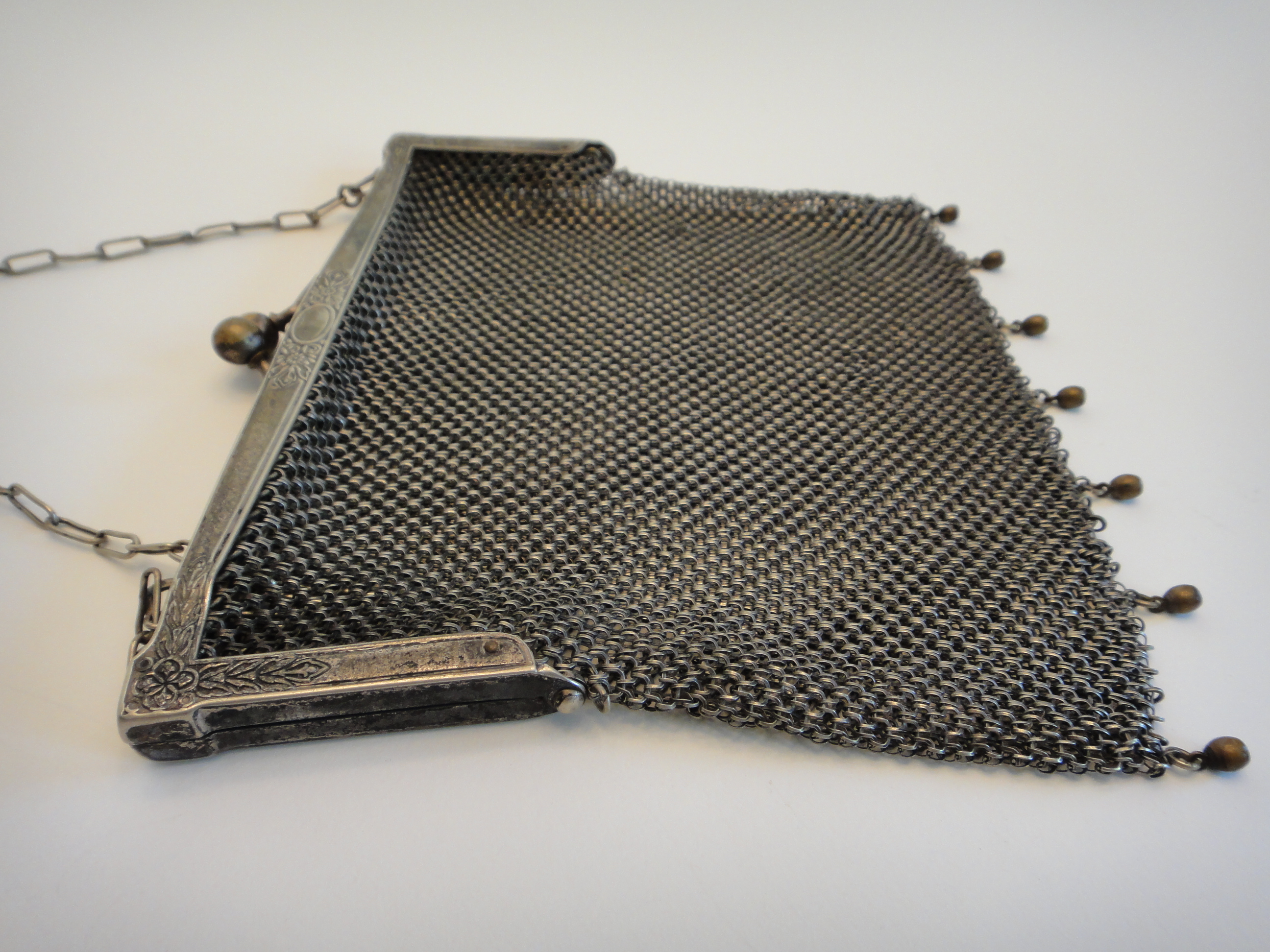 Antique German Silver & Mesh Purse