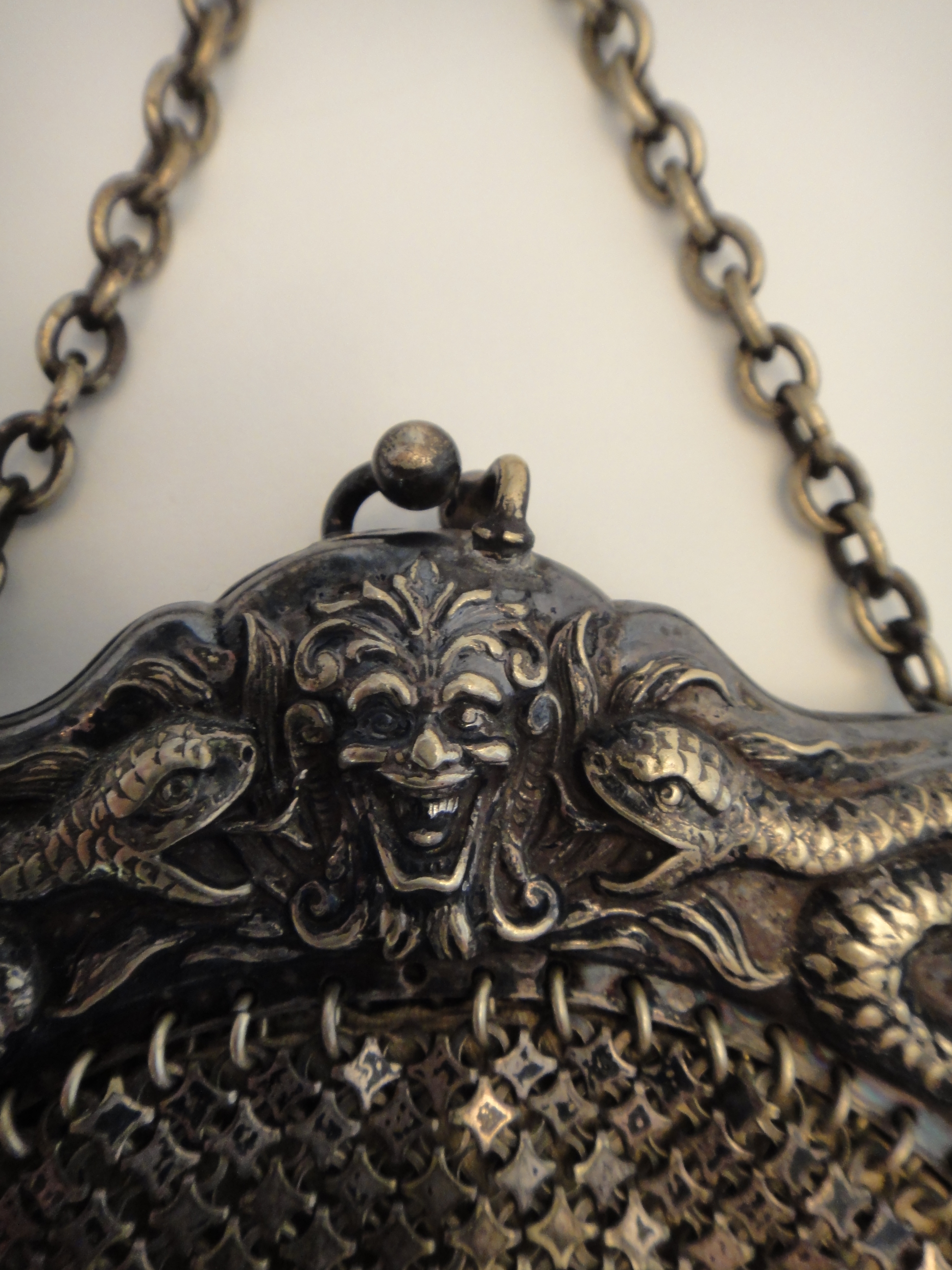 Antique German Silver Mesh Purse