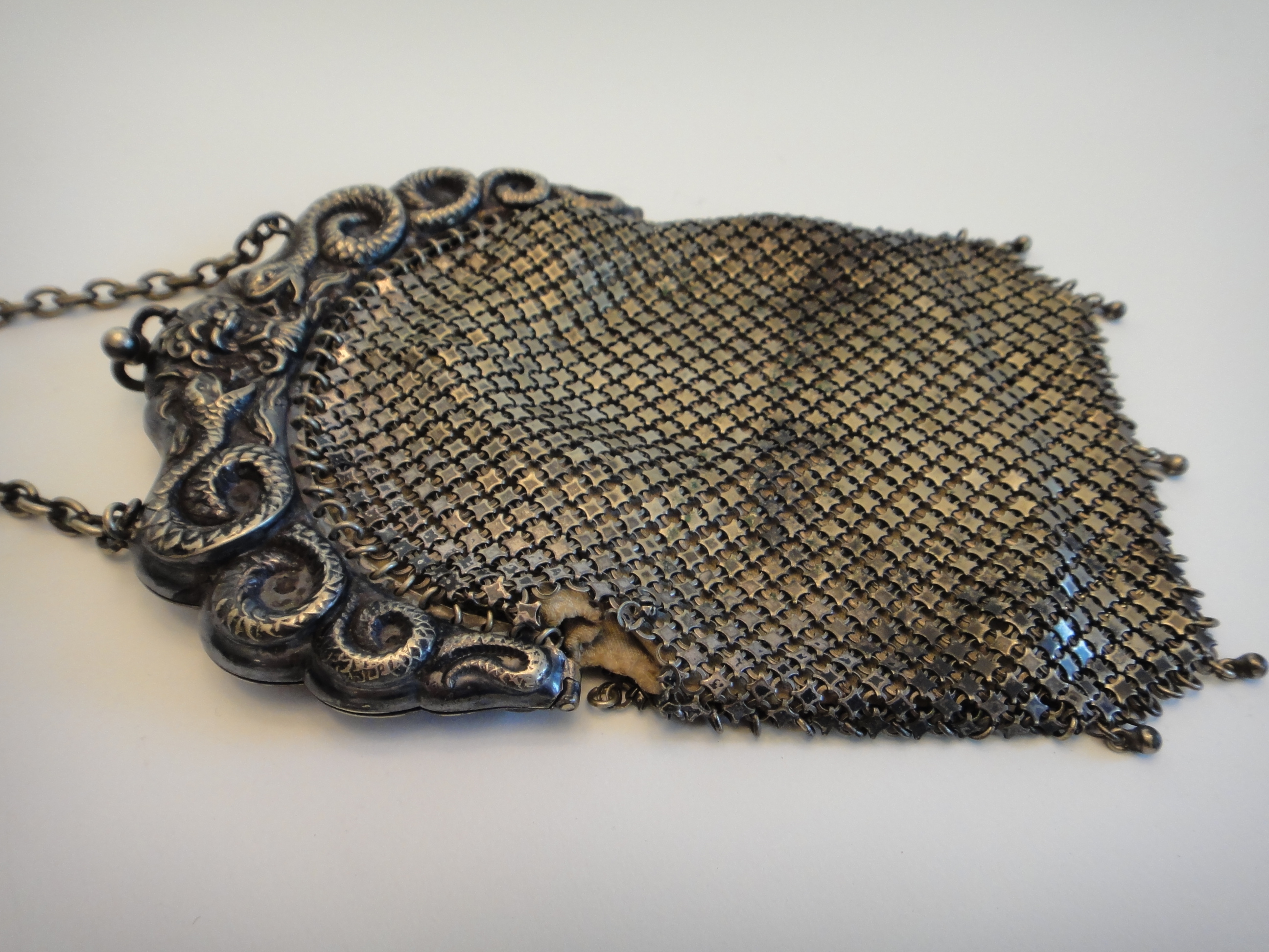 Antique German Silver Mesh Purse