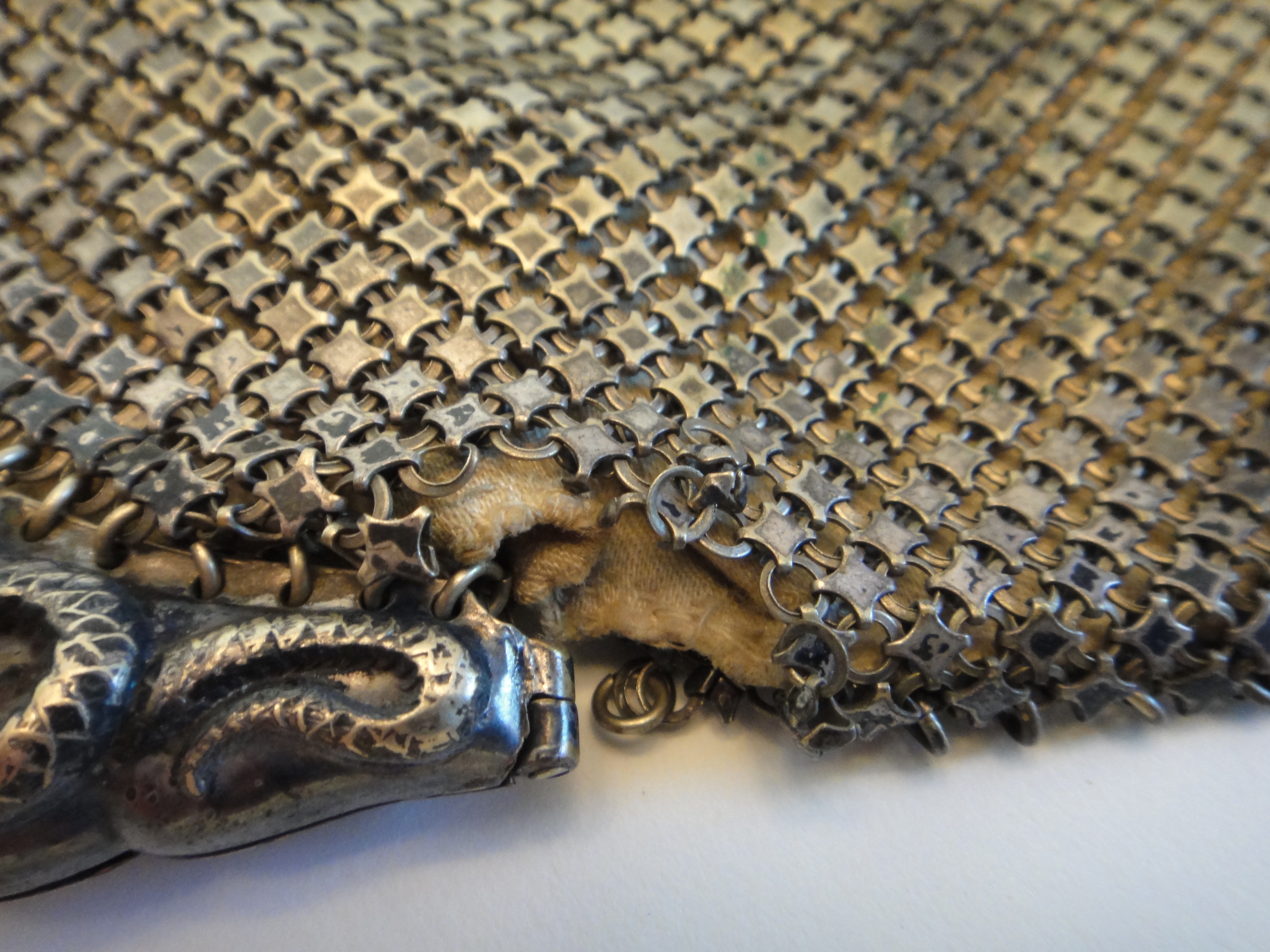 Antique German Silver Mesh Purse
