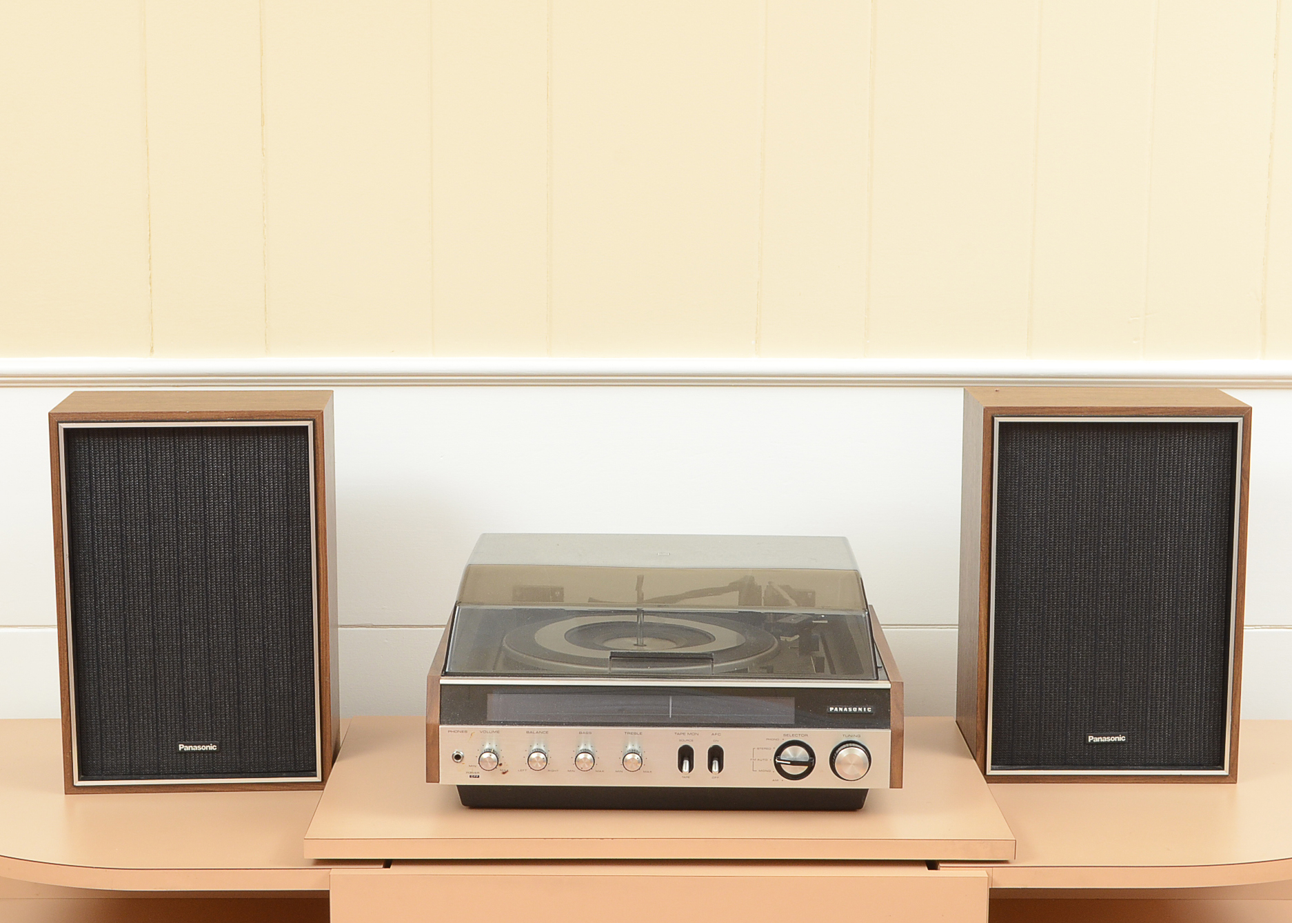 Panasonic Turntable and Speakers