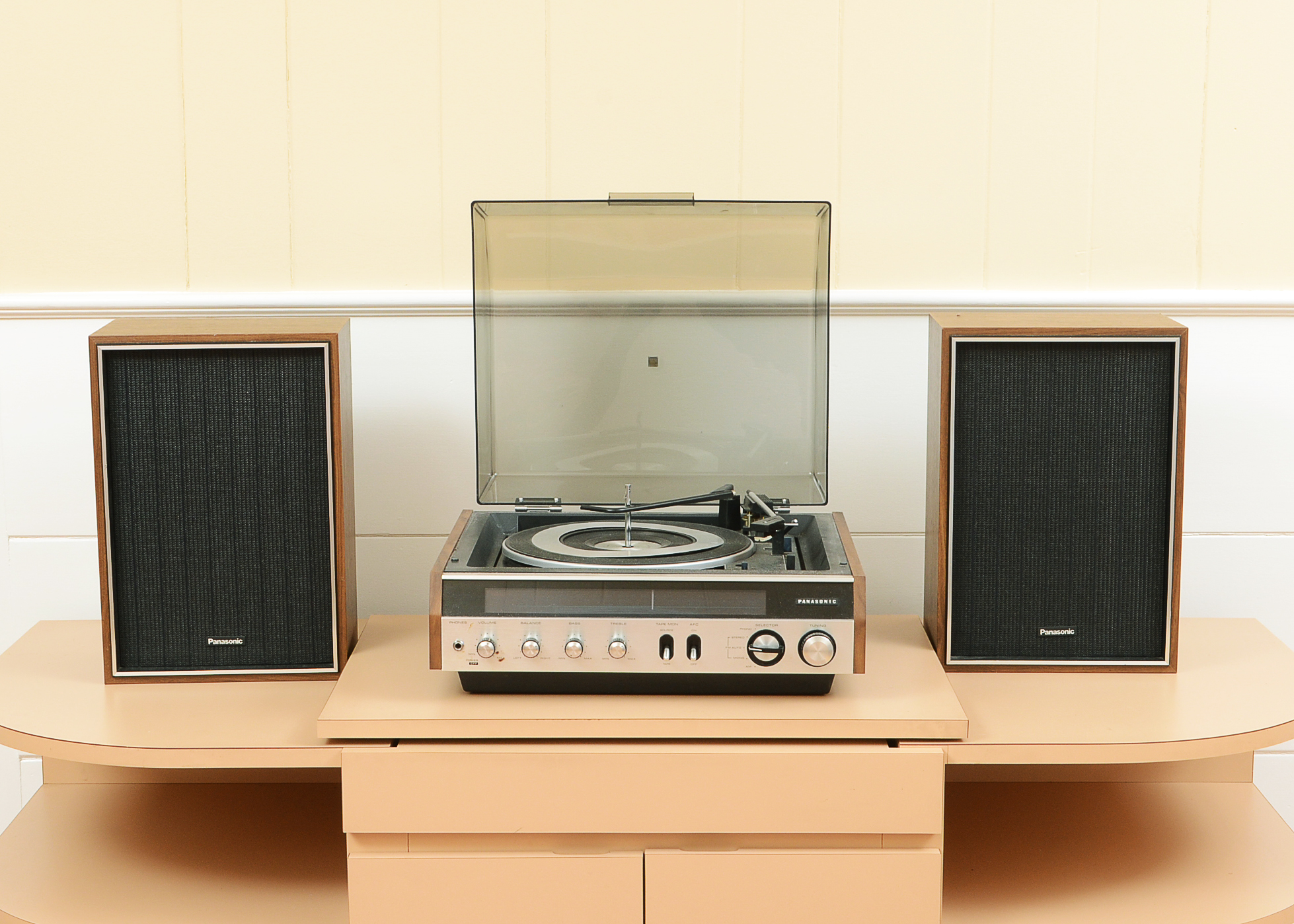 Panasonic Turntable and Speakers