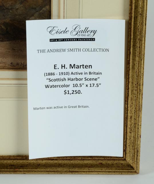Original E.H. Marten Watercolor on Paper Painting