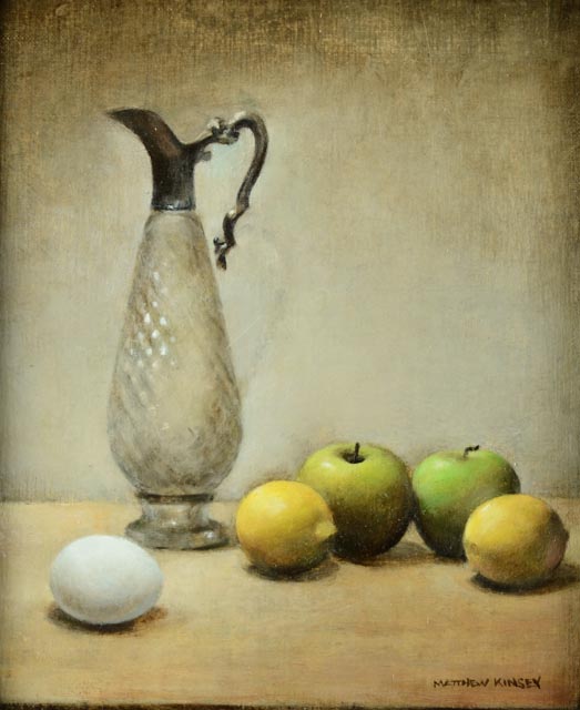 Original Hyperreal Oil on Canvas Still Life by Matthew Kinsey