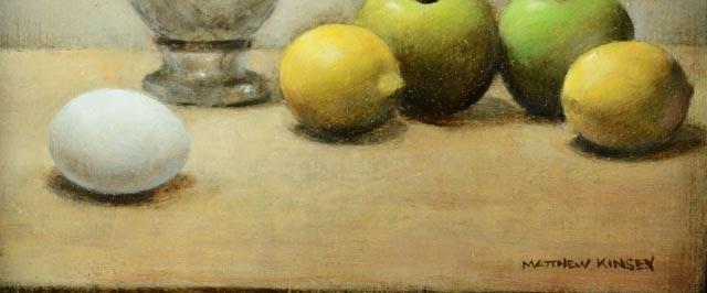 Original Hyperreal Oil on Canvas Still Life by Matthew Kinsey