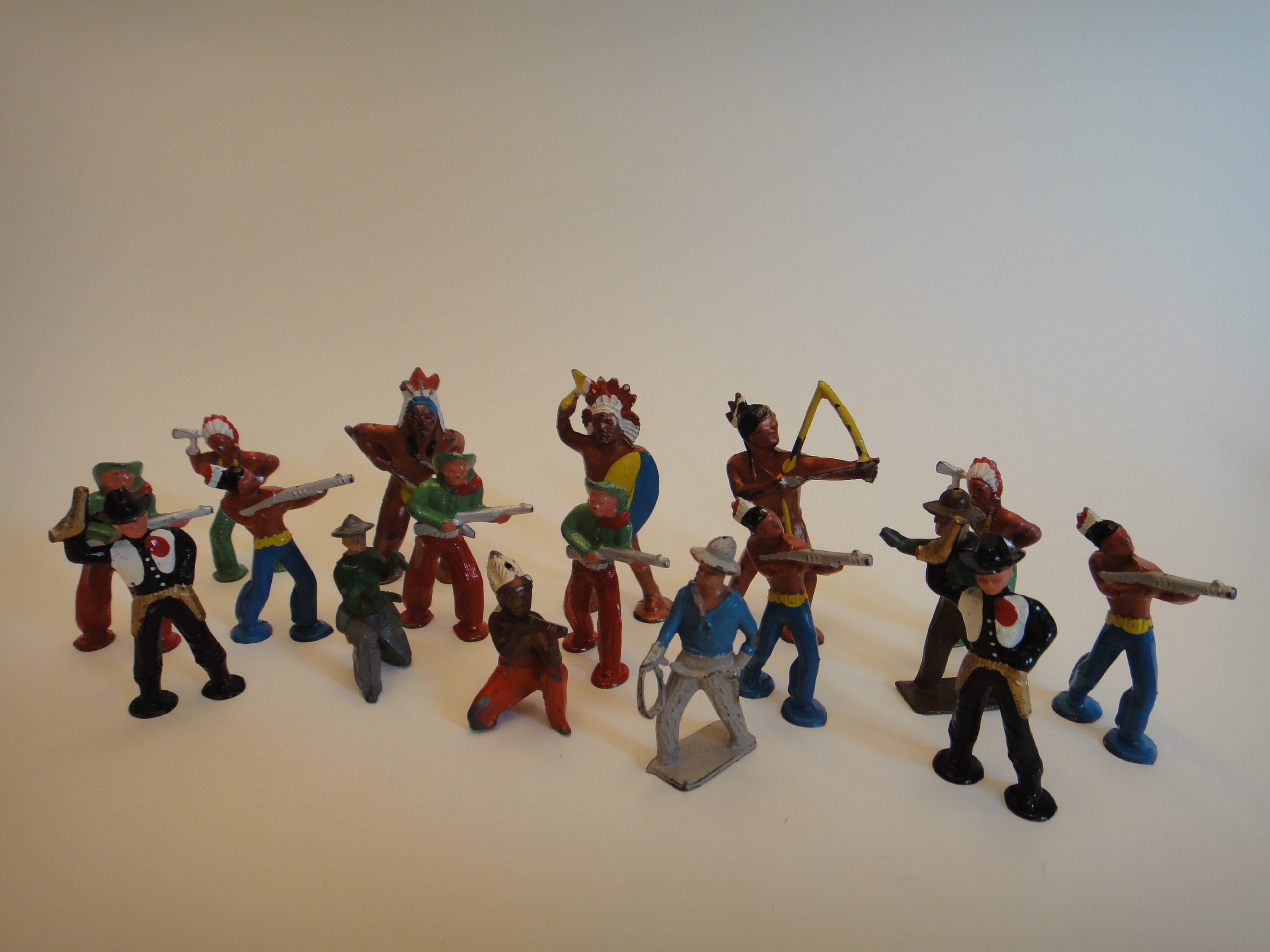 Vintage Metal Toy Cowboys & Indians