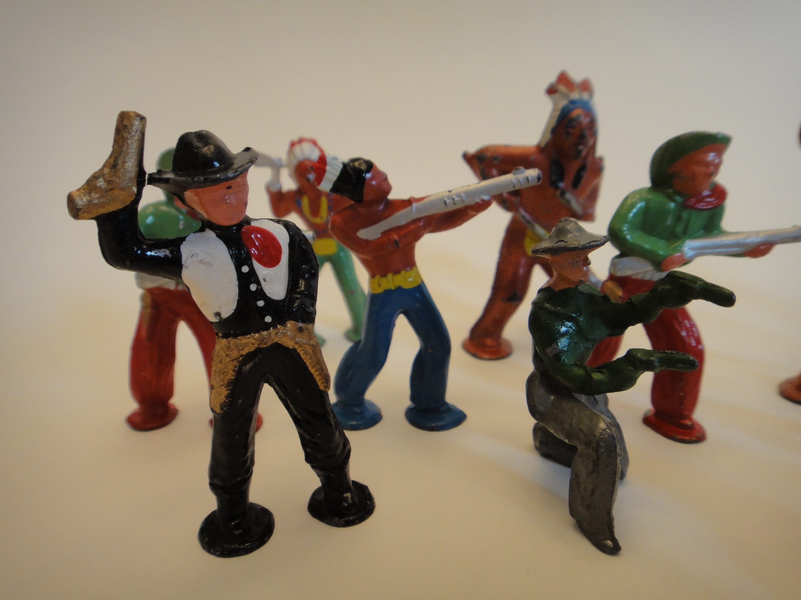 Vintage Metal Toy Cowboys & Indians
