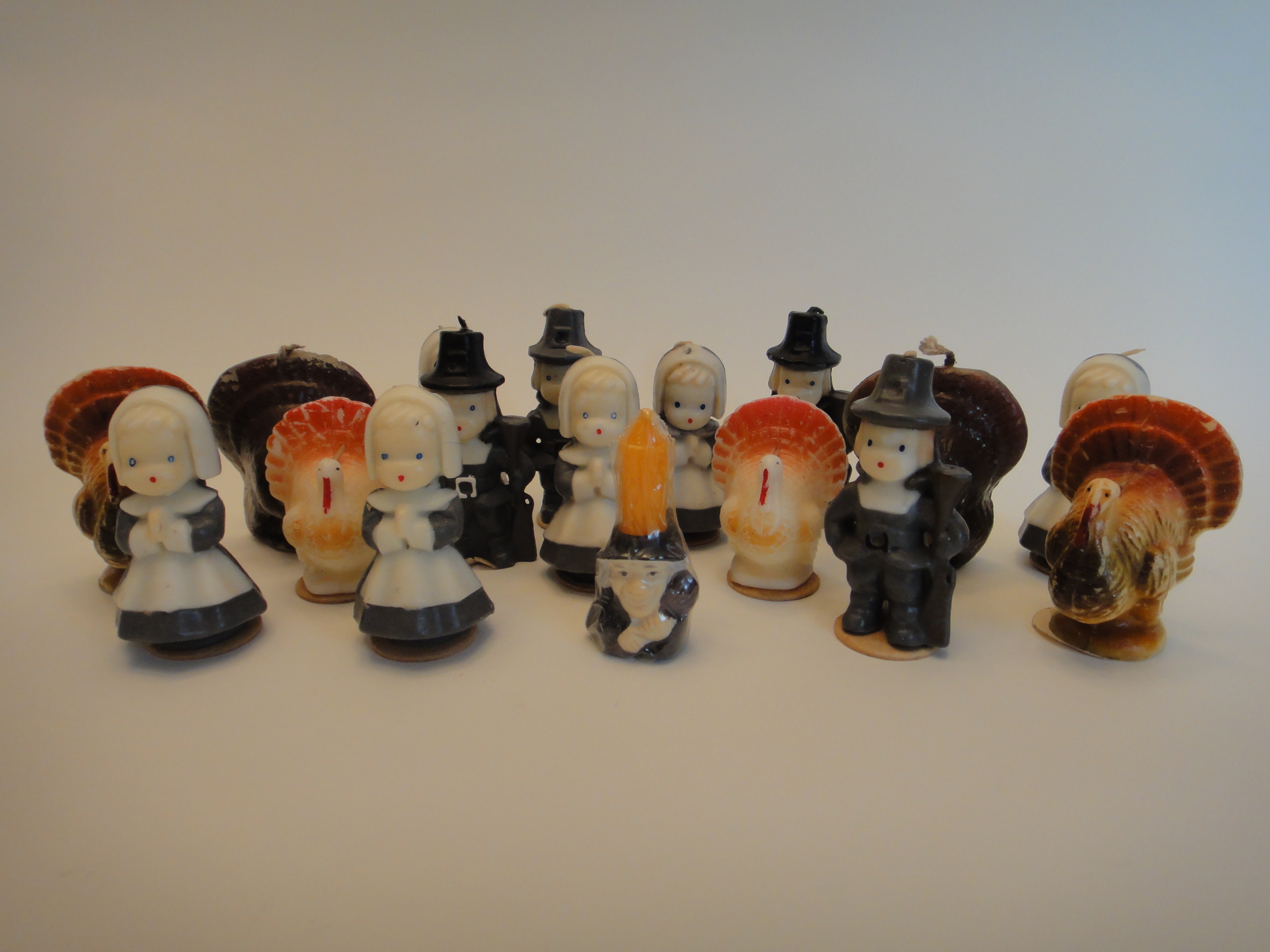 Collection of Vintage Thanksgiving Gurley Candles