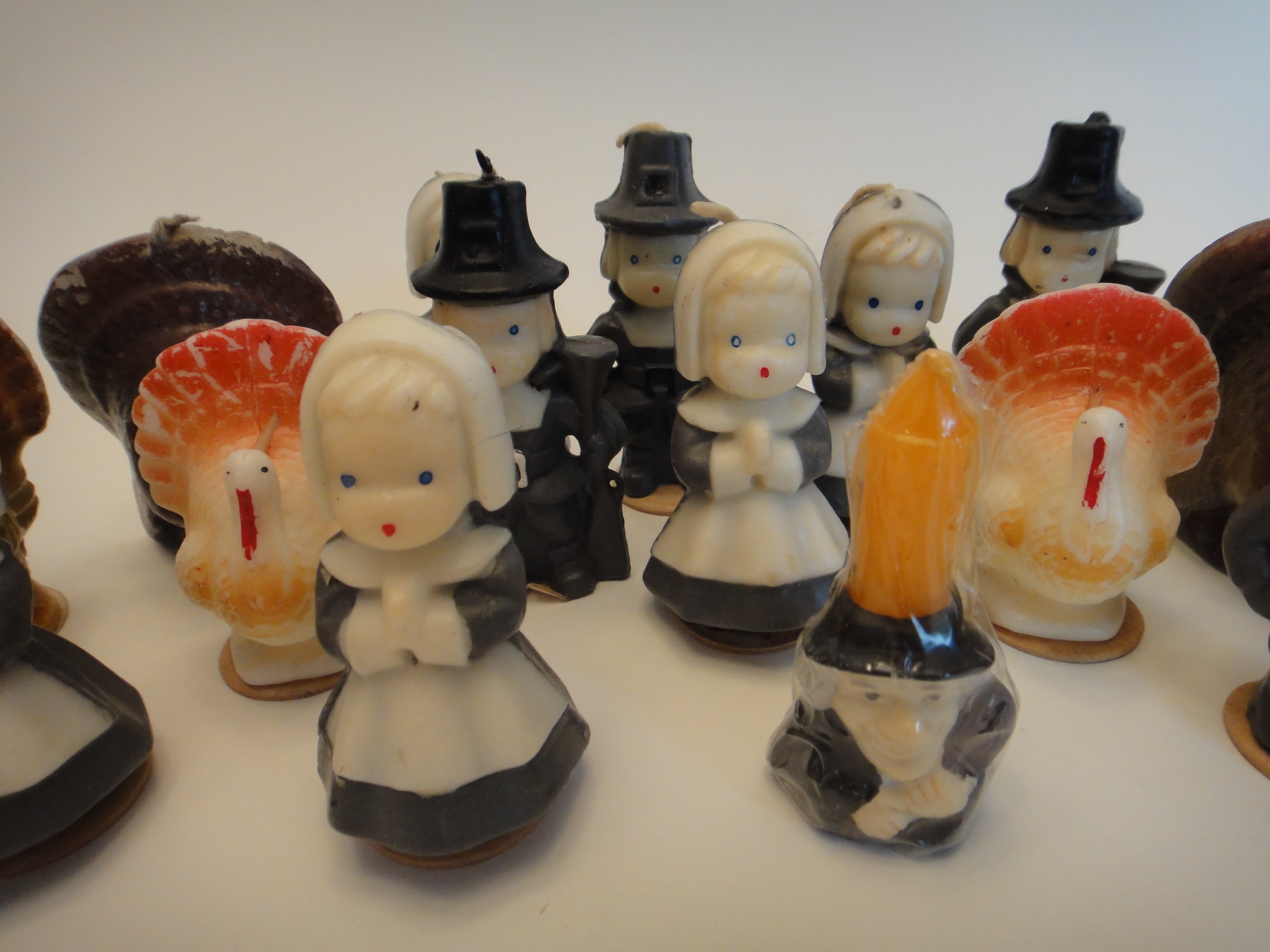 Collection of Vintage Thanksgiving Gurley Candles