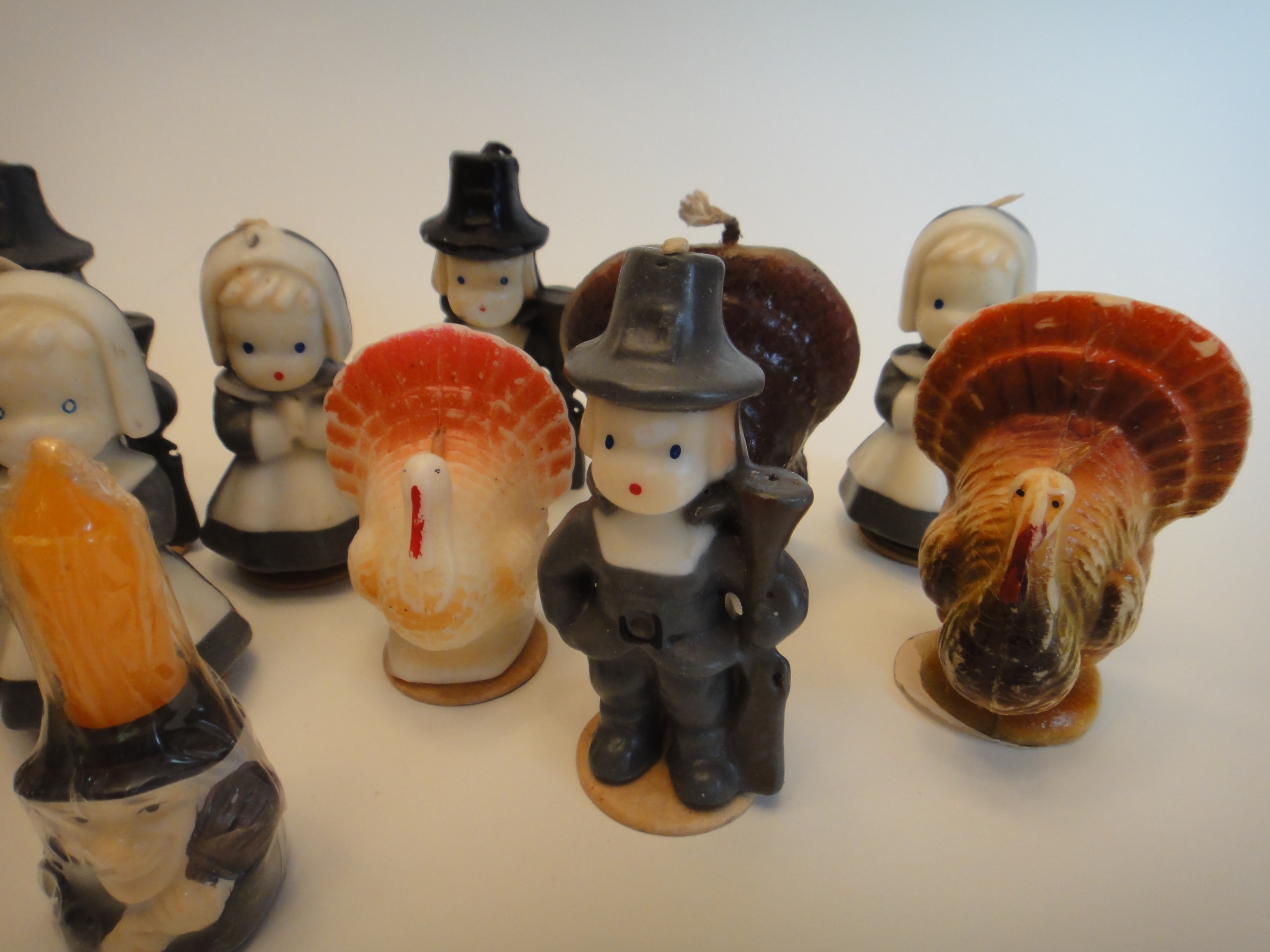 Collection of Vintage Thanksgiving Gurley Candles