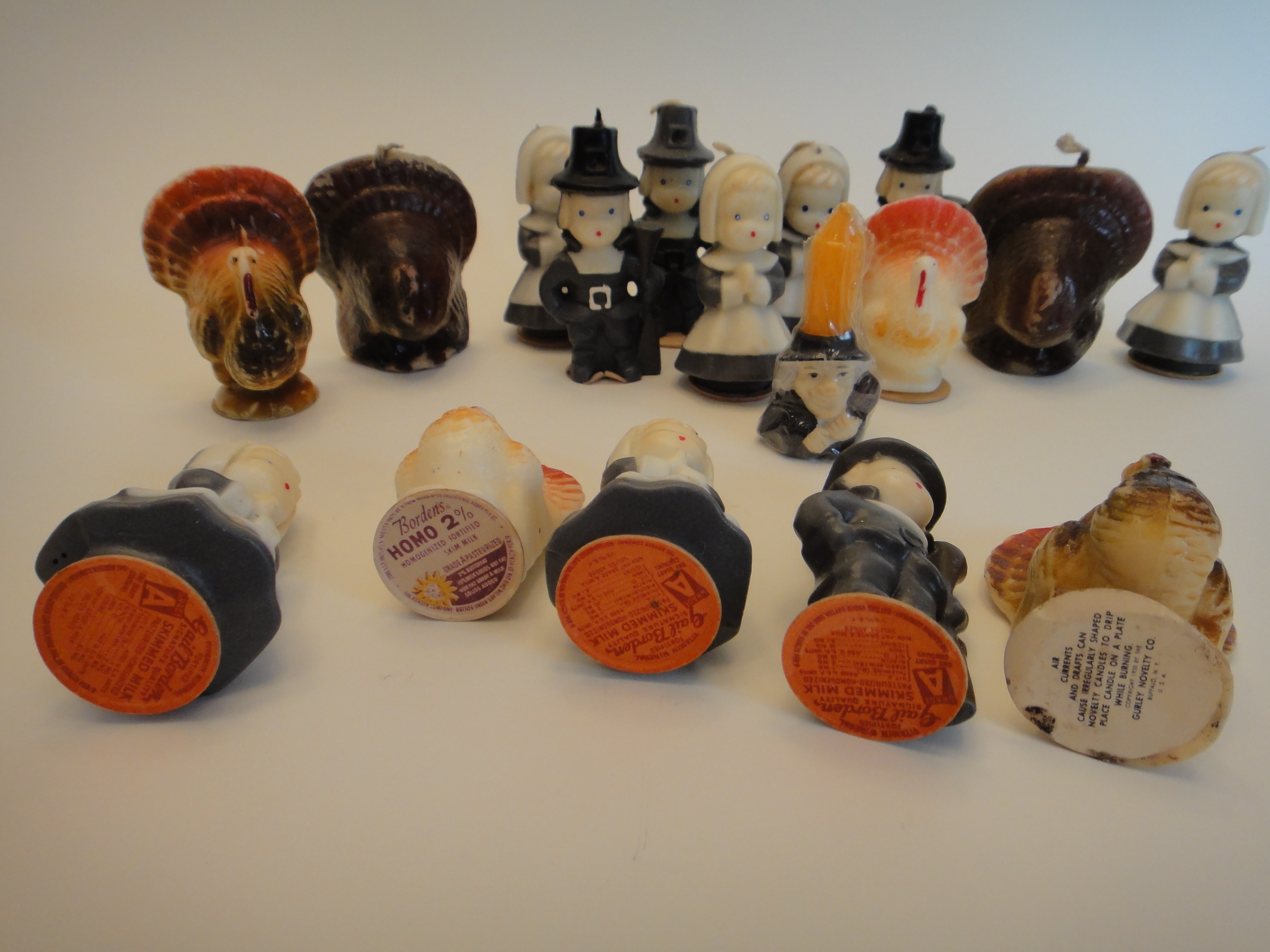 Collection of Vintage Thanksgiving Gurley Candles
