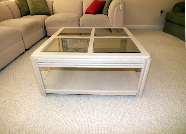 Square Coffee Table and Matching Side Table