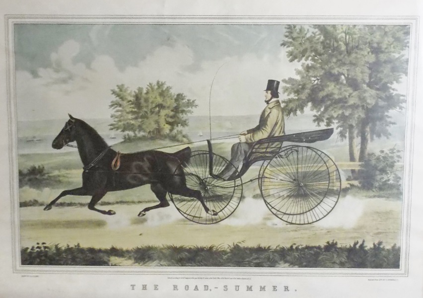 Three Framed Vintage Currier & Ives Prints 