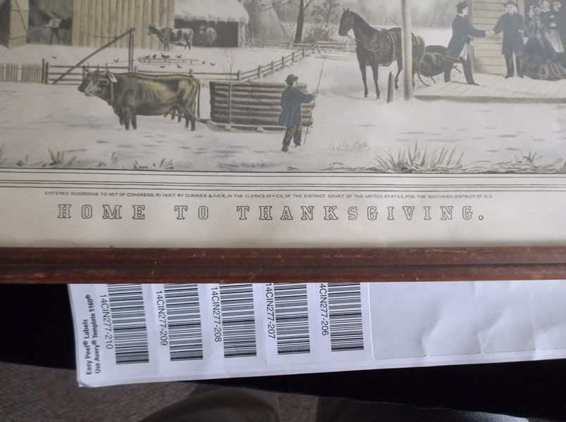 Three Framed Vintage Currier & Ives Prints 