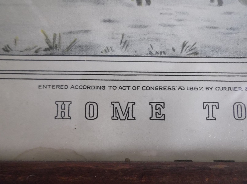 Three Framed Vintage Currier & Ives Prints 