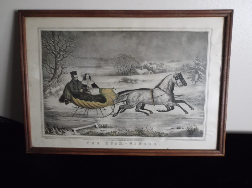 Three Framed Vintage Currier & Ives Prints 