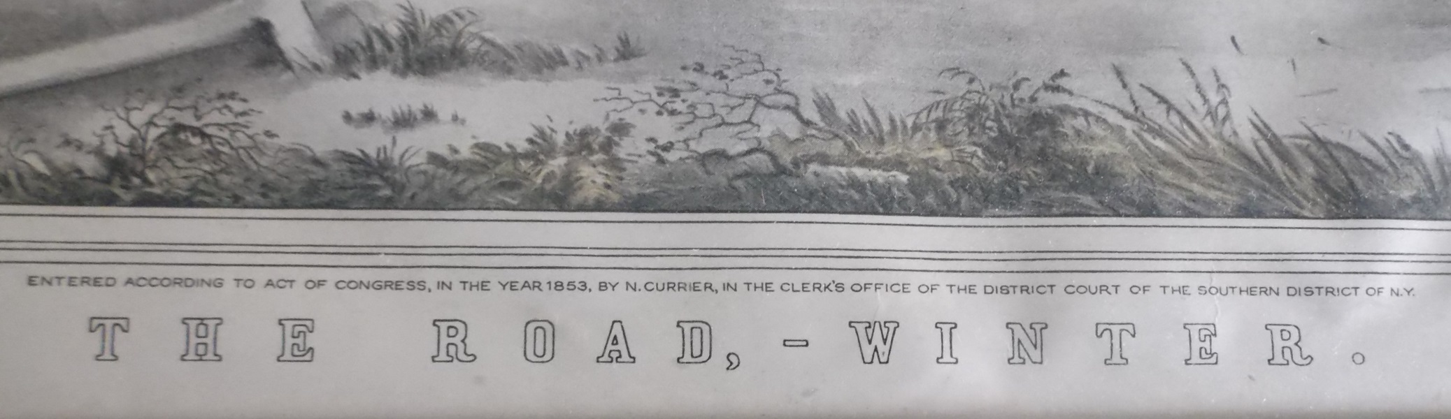 Three Framed Vintage Currier & Ives Prints 