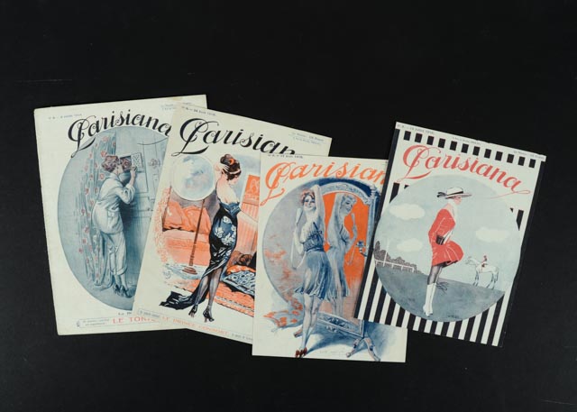 1919 "Parisiana" French Magazine Color Offset Lithographs