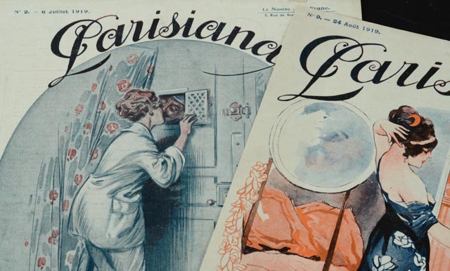 1919 "Parisiana" French Magazine Color Offset Lithographs