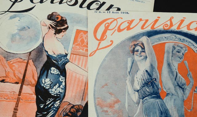 1919 "Parisiana" French Magazine Color Offset Lithographs
