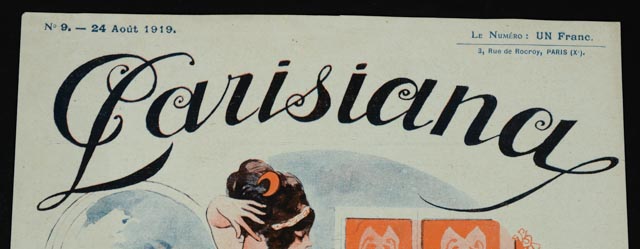 1919 "Parisiana" French Magazine Color Offset Lithographs