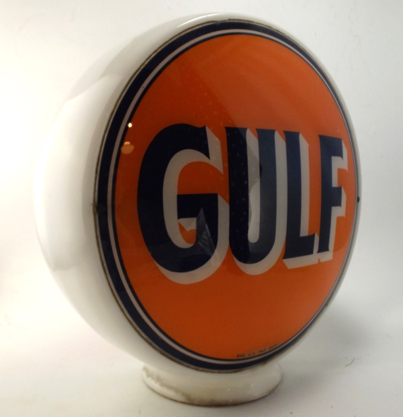Vintage Gulf Double-Sided Glass Gas Pump Globe