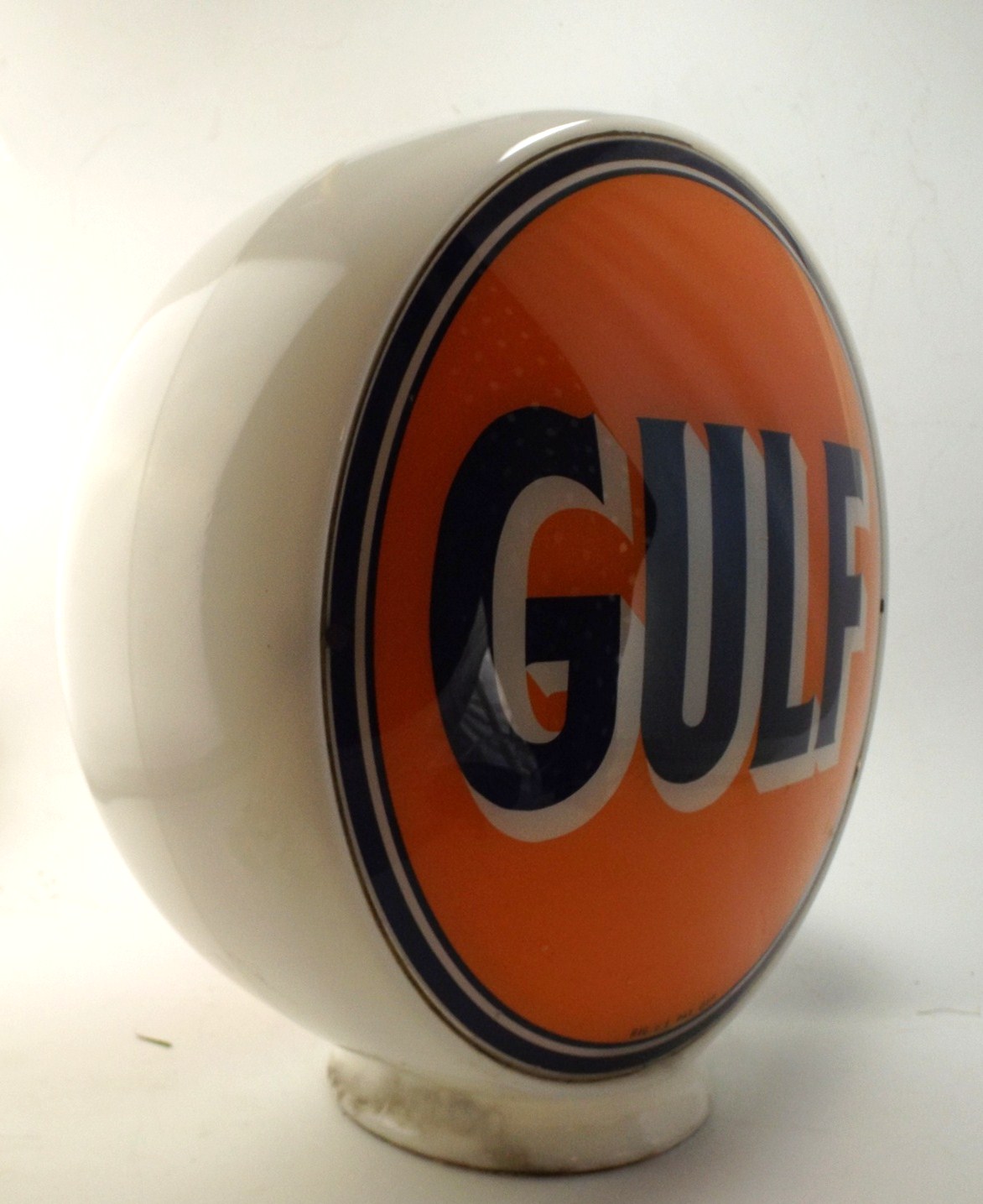 Vintage Gulf Double-Sided Glass Gas Pump Globe