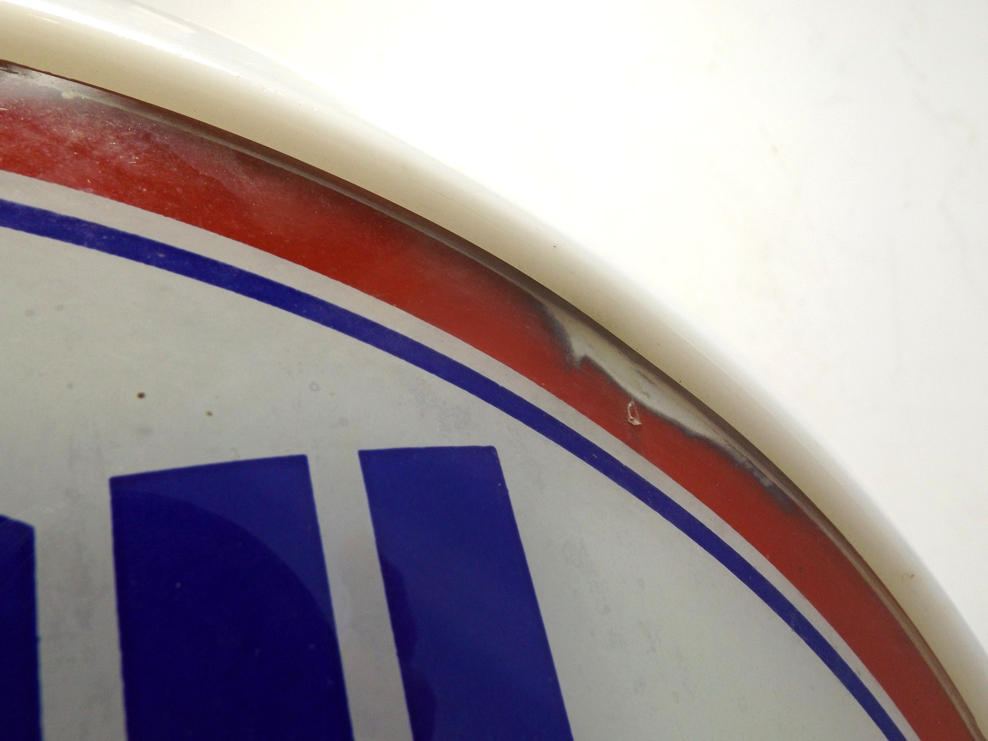 Vintage French Bauer Glass Advertising Globe