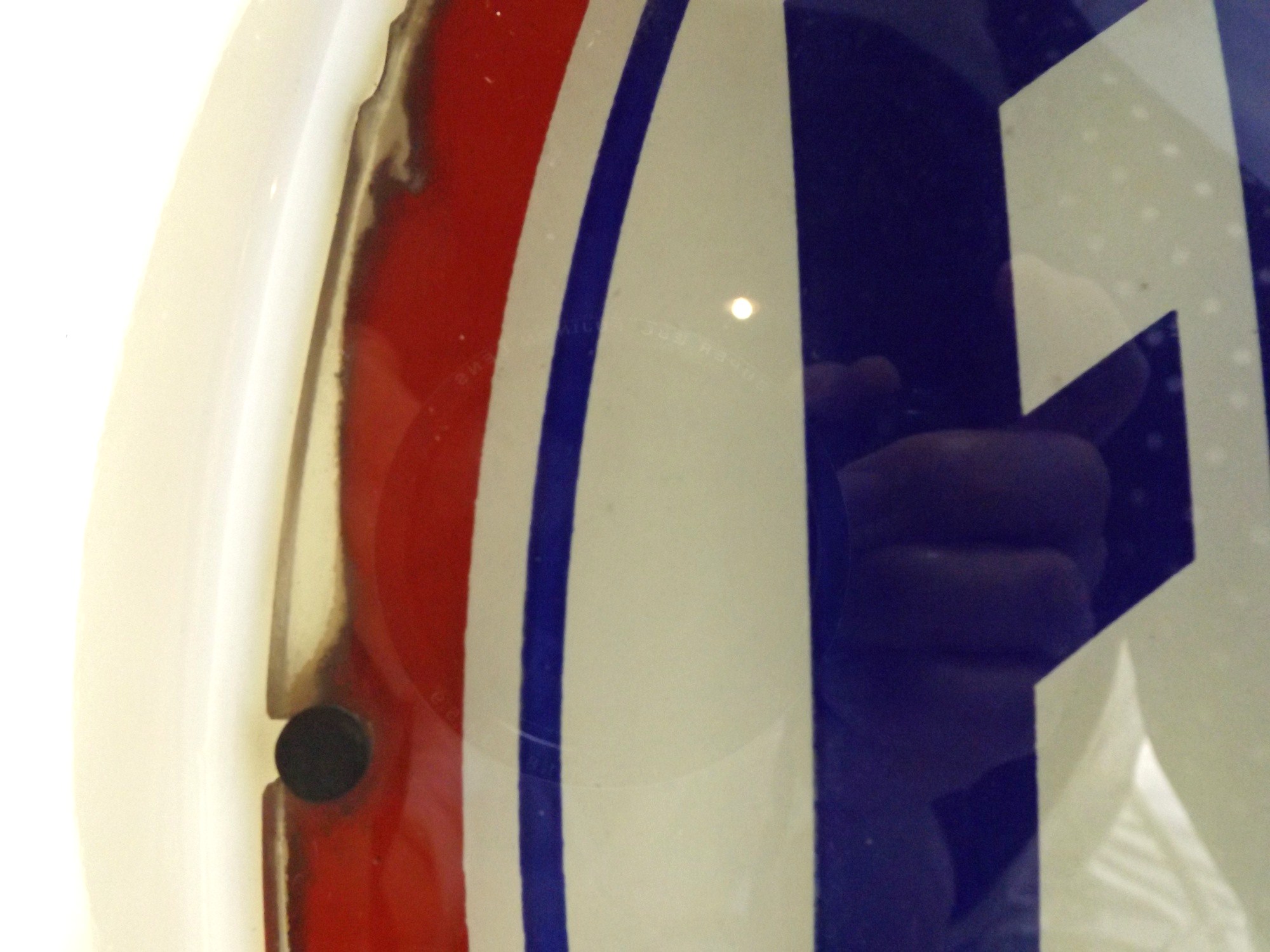 Vintage French Bauer Glass Advertising Globe