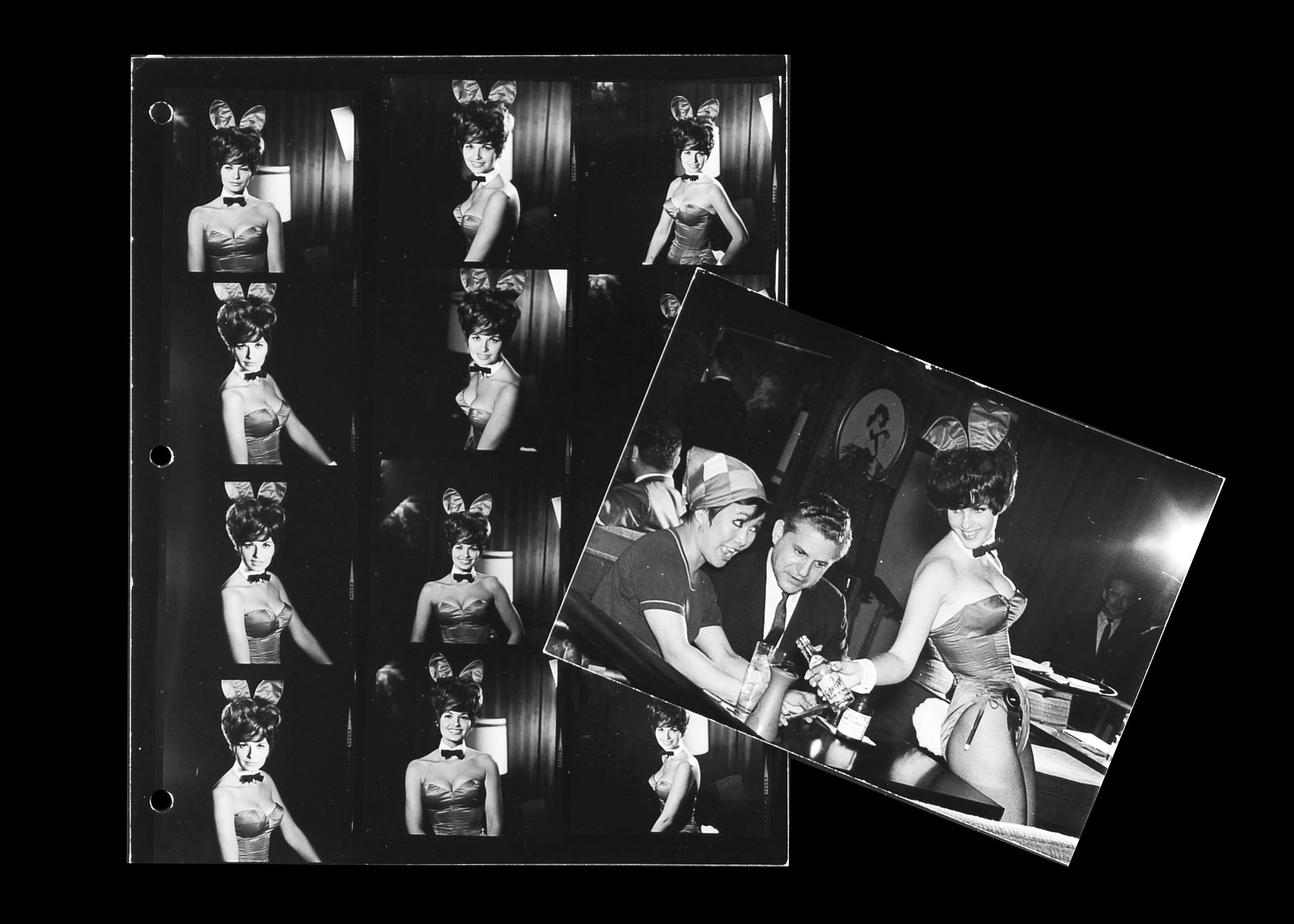 Walt Burton Playboy Club Bunny Head Shots Photographic Prints 