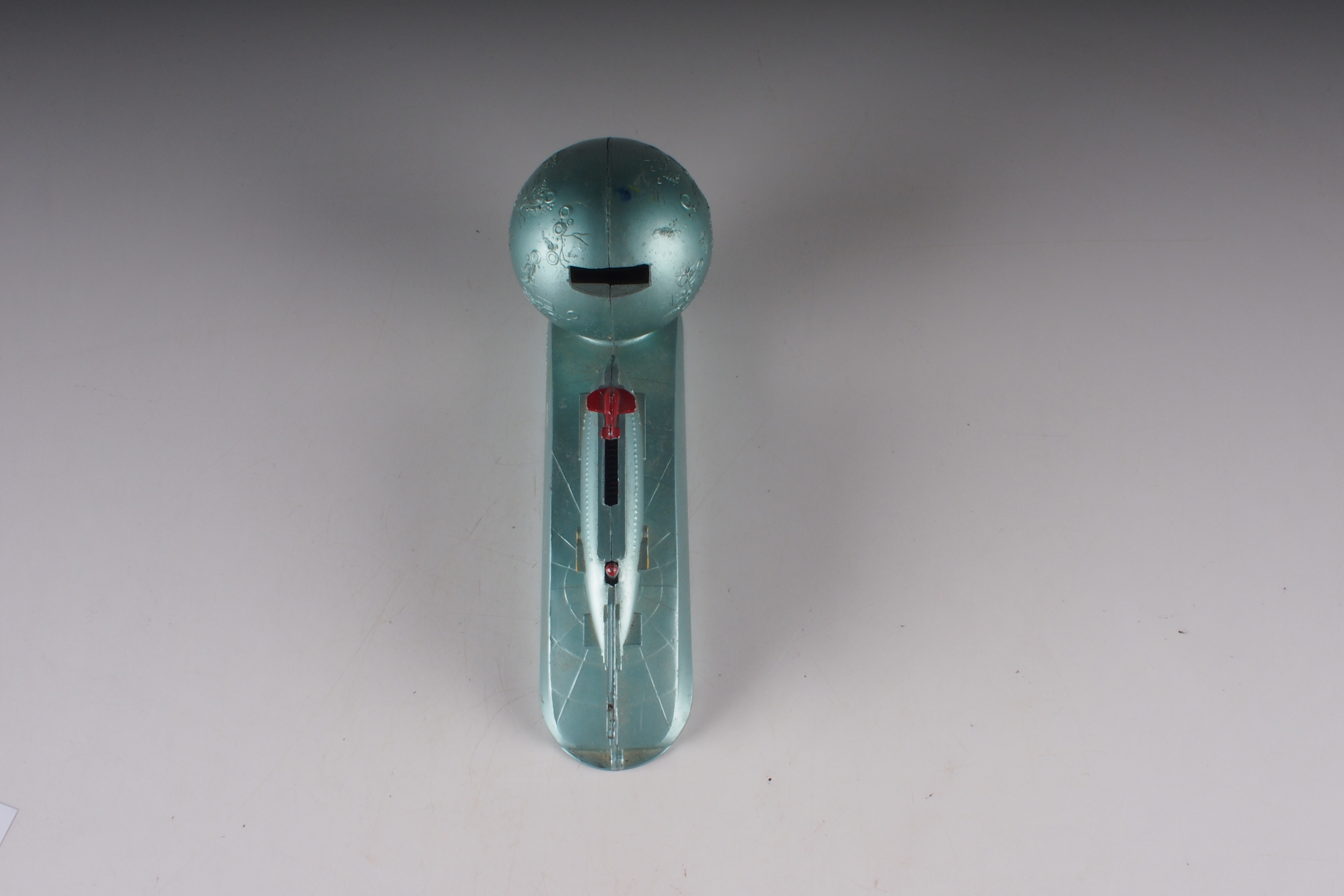 Vintage 1950s Strato Metal Rocket Bank