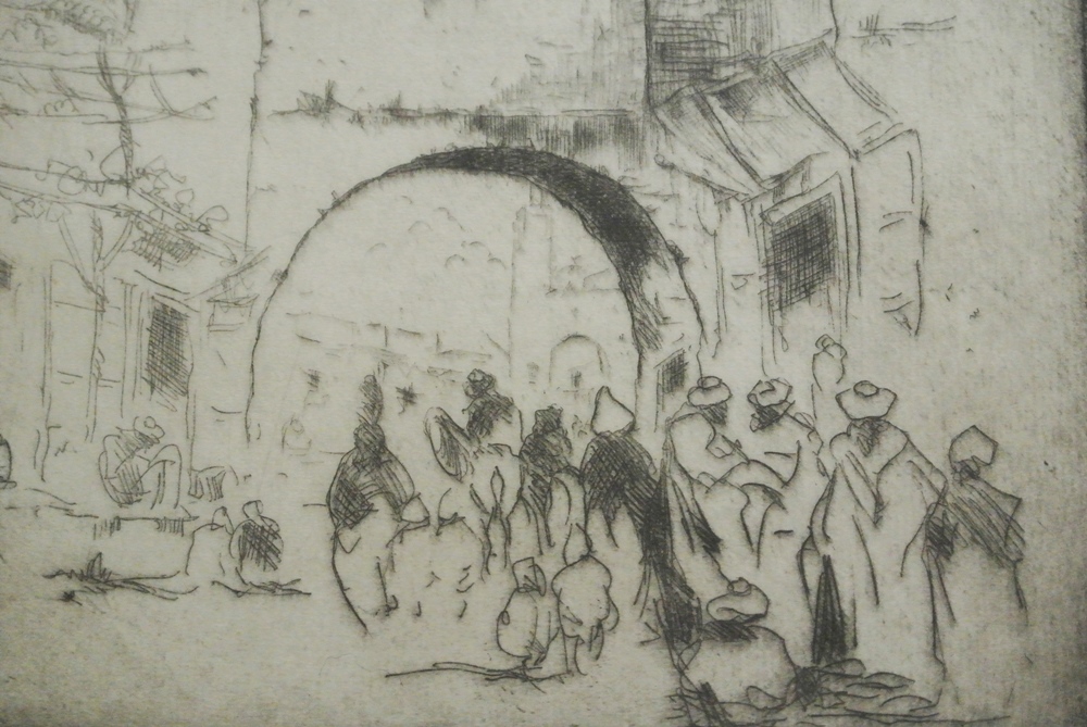 Milan Petrovic Original Etching "Tehran"