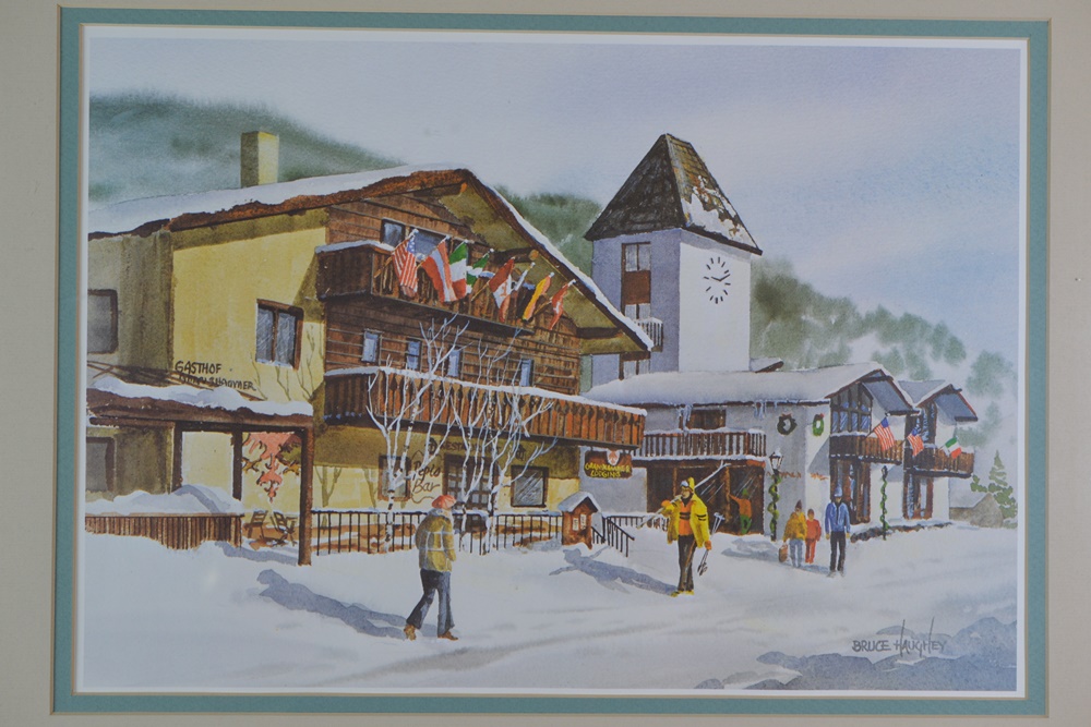 Offset Lithograph After A  Bruce Haughey Watercolor