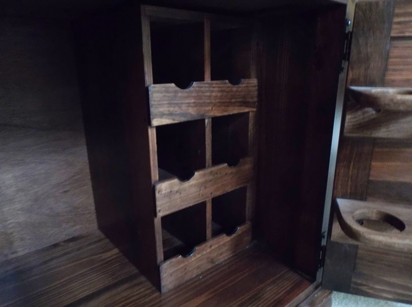 Ethan Allen Old Tavern Antiqued Pine Bar Cabinet 