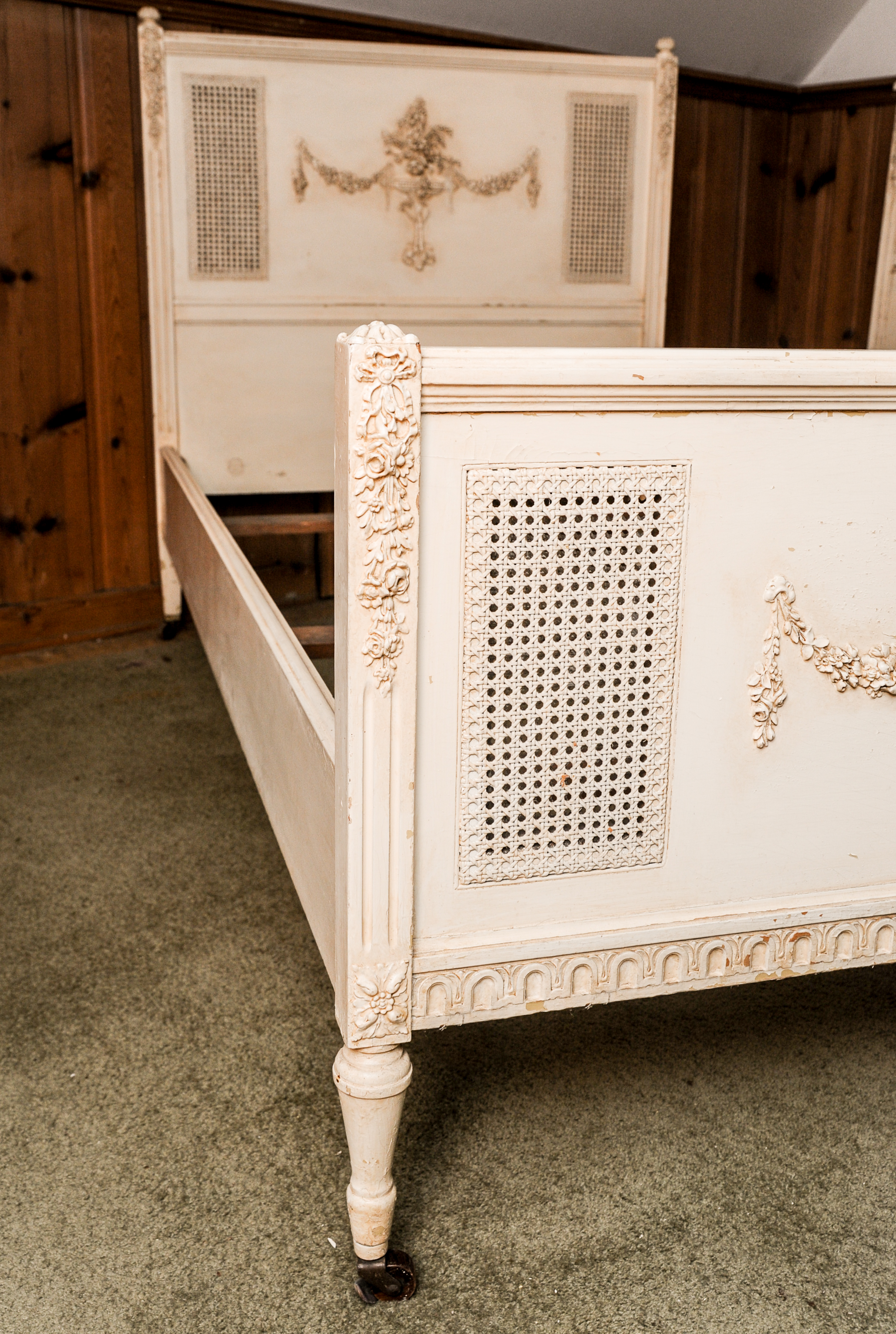 French Provincial Style Twin Bed