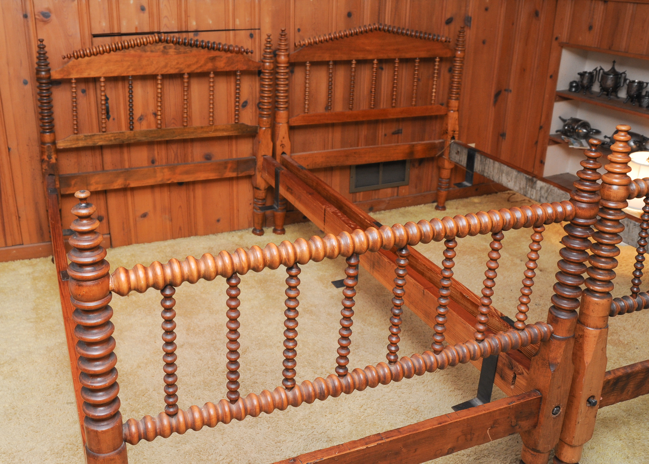 Pair of Jenny Lind Twin Spool Beds