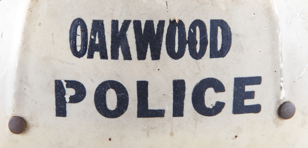 Vintage Oakwood Police Helmet