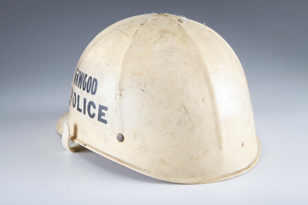 Vintage Oakwood Police Helmet
